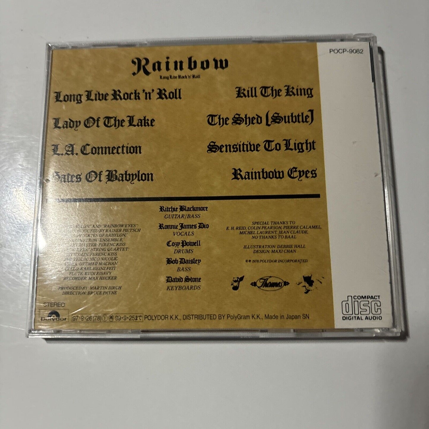 Rainbow - Long Live Rock 'N' Roll (CD, 1997) Japan Pocp-9082
