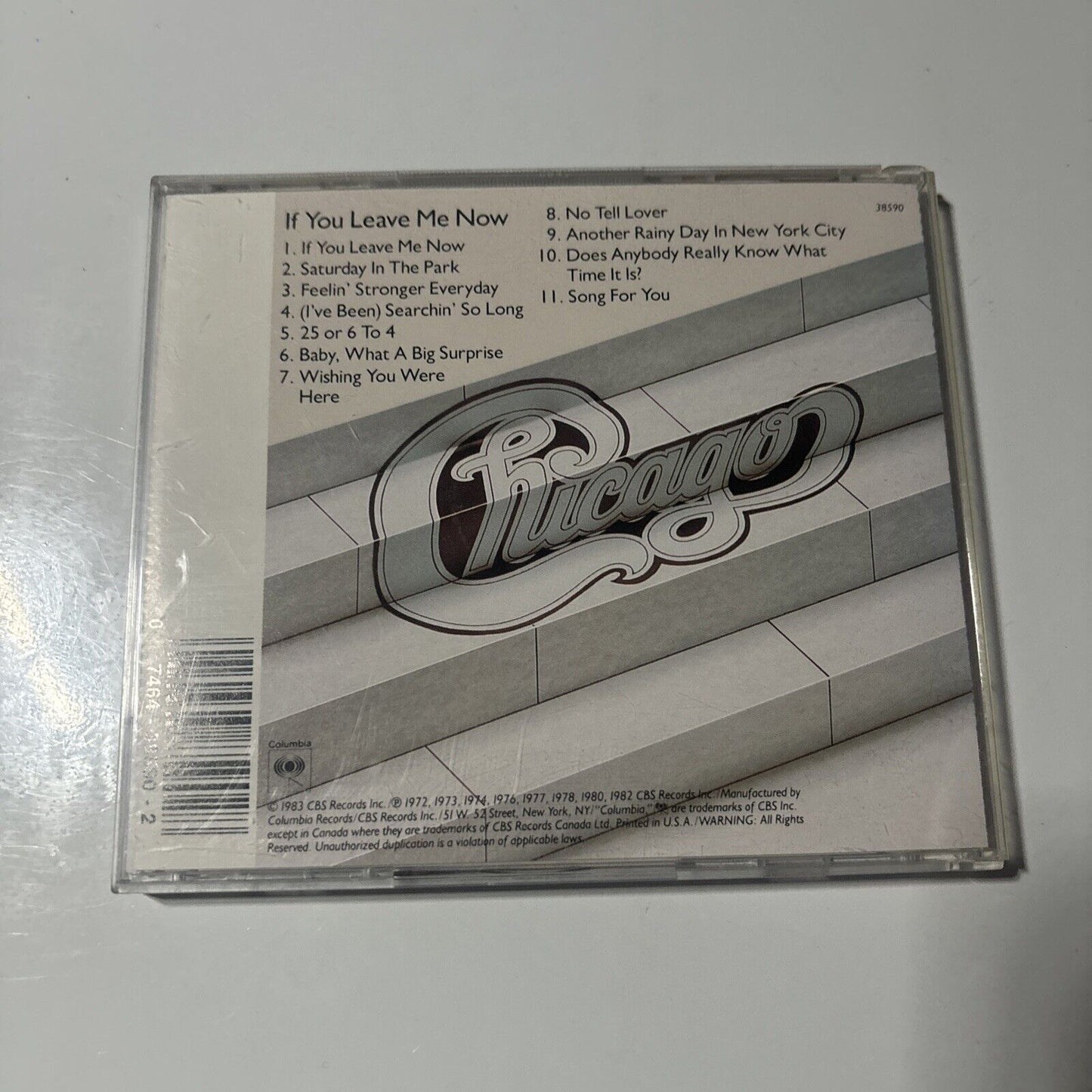 Chicago - If You Leave Me Now (CD, 1982) Columbia CK 38590