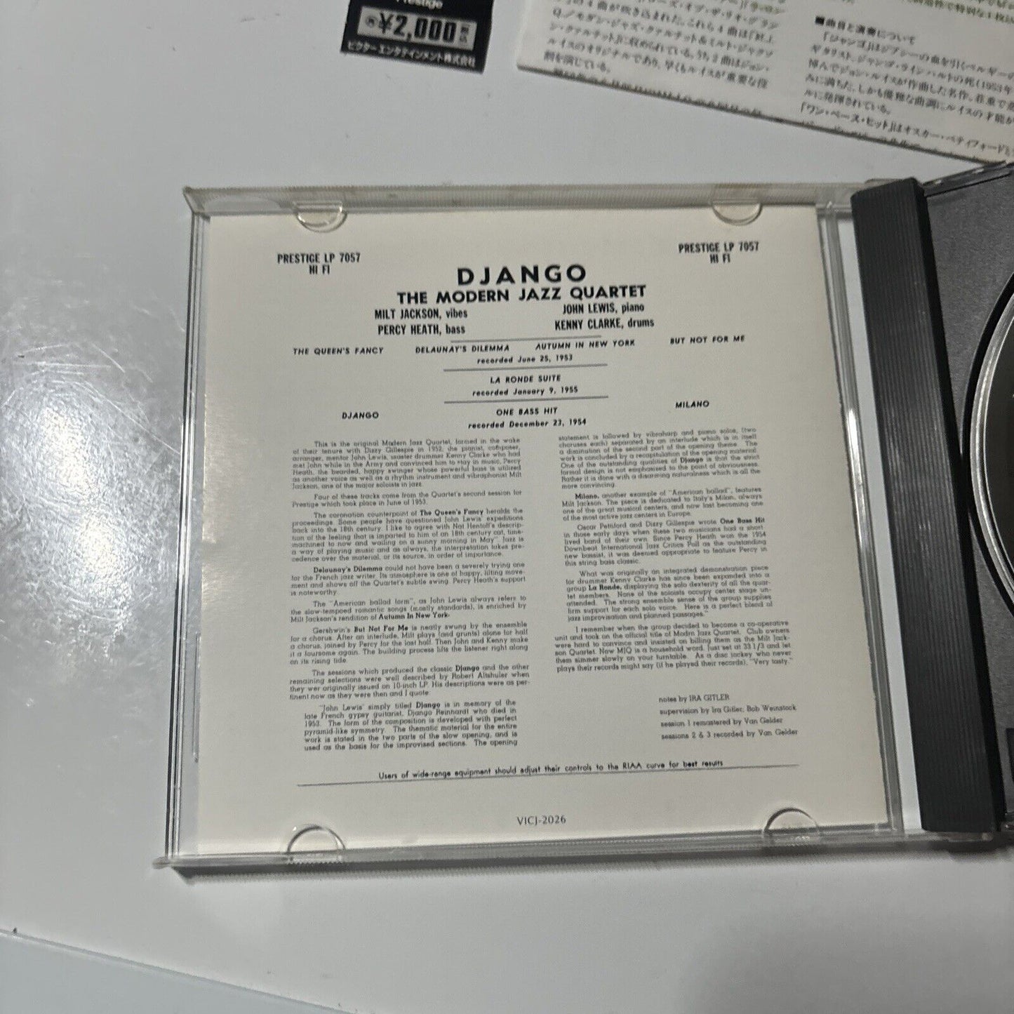 MJQ - Django (CD, HQCD, 2005) Japan vicj-2026