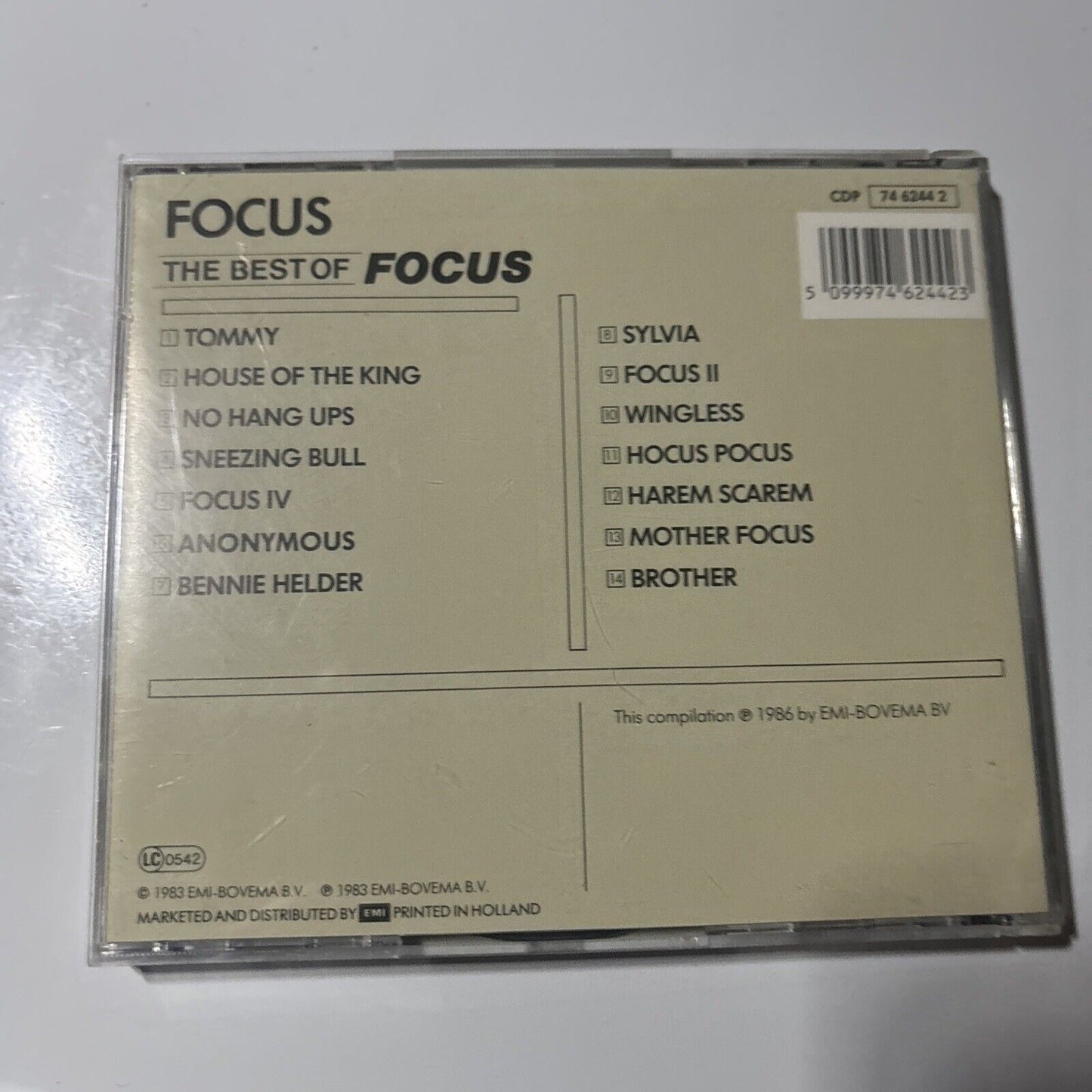 Focus - The Best Of Focus  (CD, 1986)  EMI CDP 74 6244 2