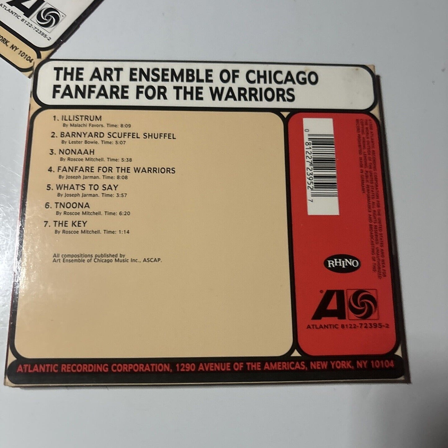 Art Ensemble Of Chicago - Fanfare For The Warriors (CD, 1998) Atlantic 1381767