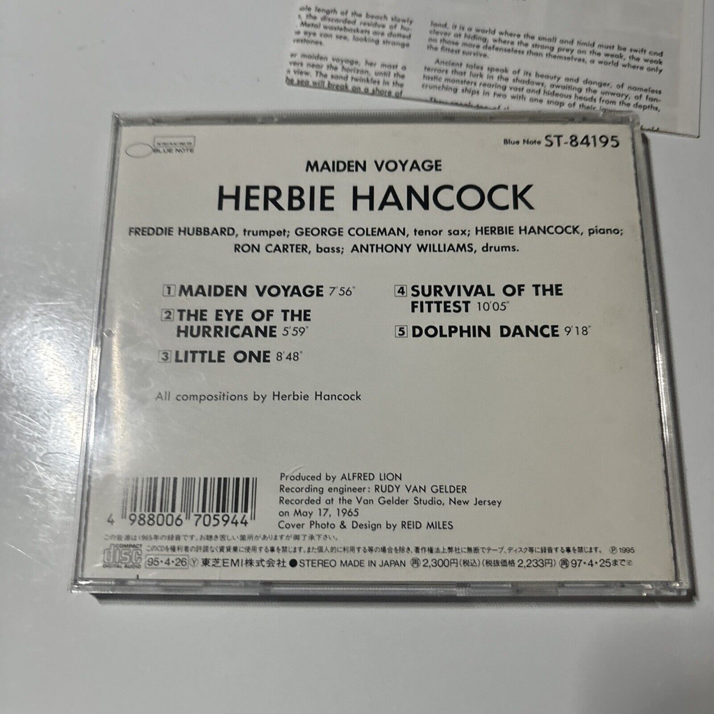 Herbie Hancock - Maiden Voyage (CD, 1995) Japan TOCJ-4195