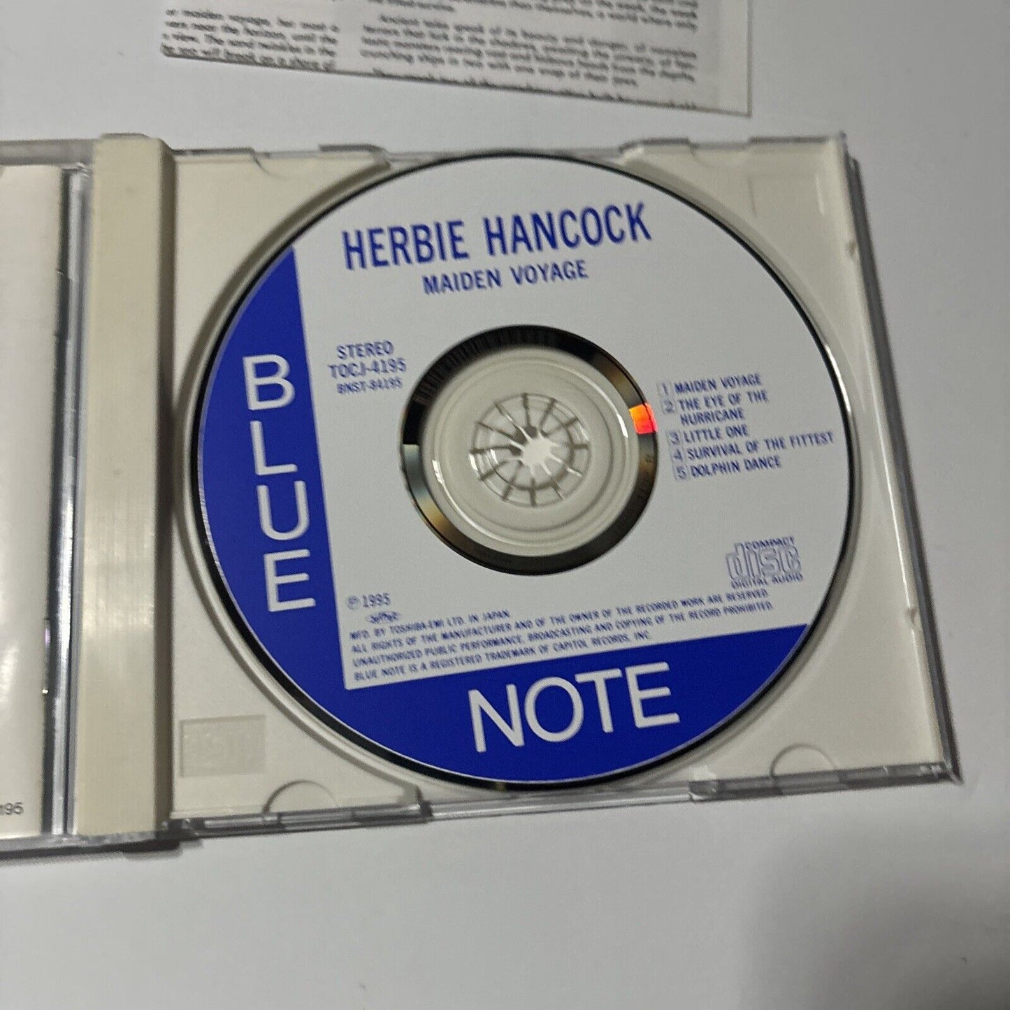 Herbie Hancock - Maiden Voyage (CD, 1995) Japan TOCJ-4195