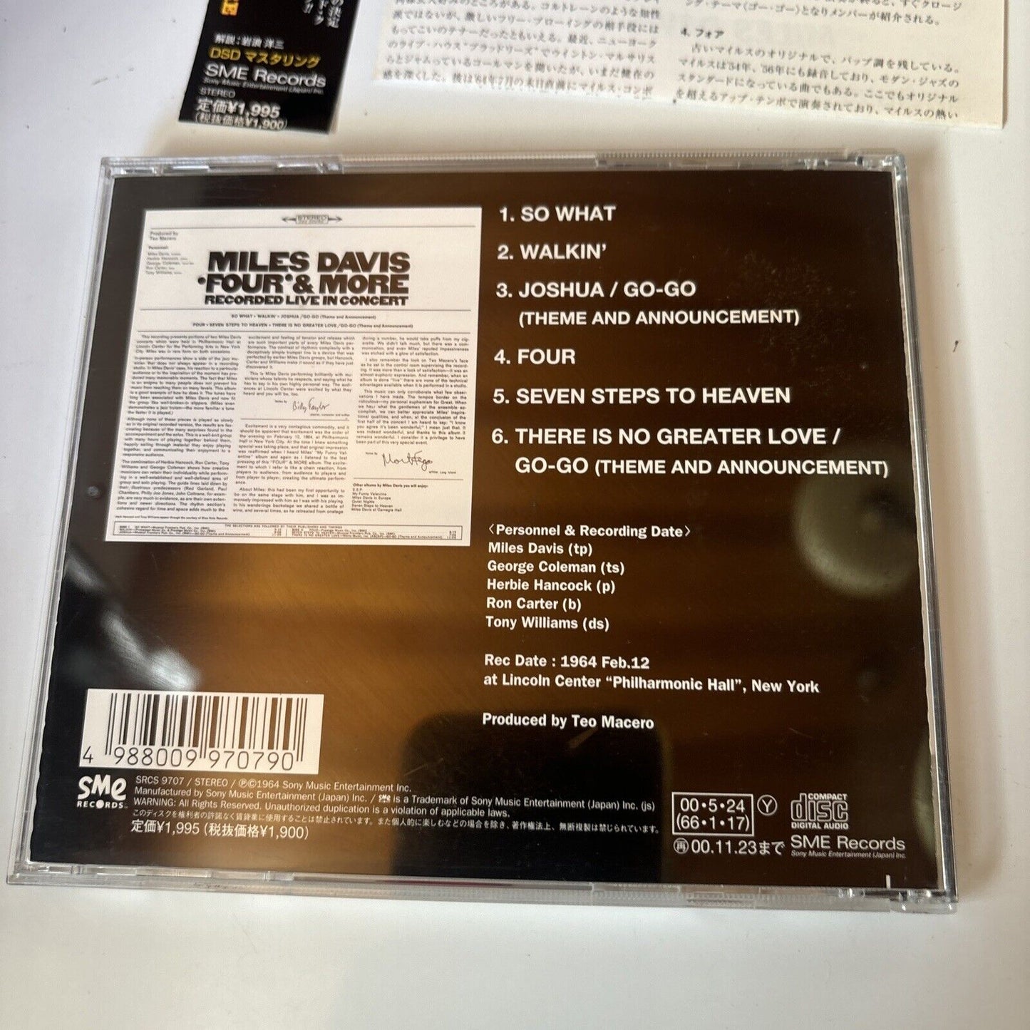 Miles Davis - Four' & More (CD, 2000) Japan SME Records SRCs-9707