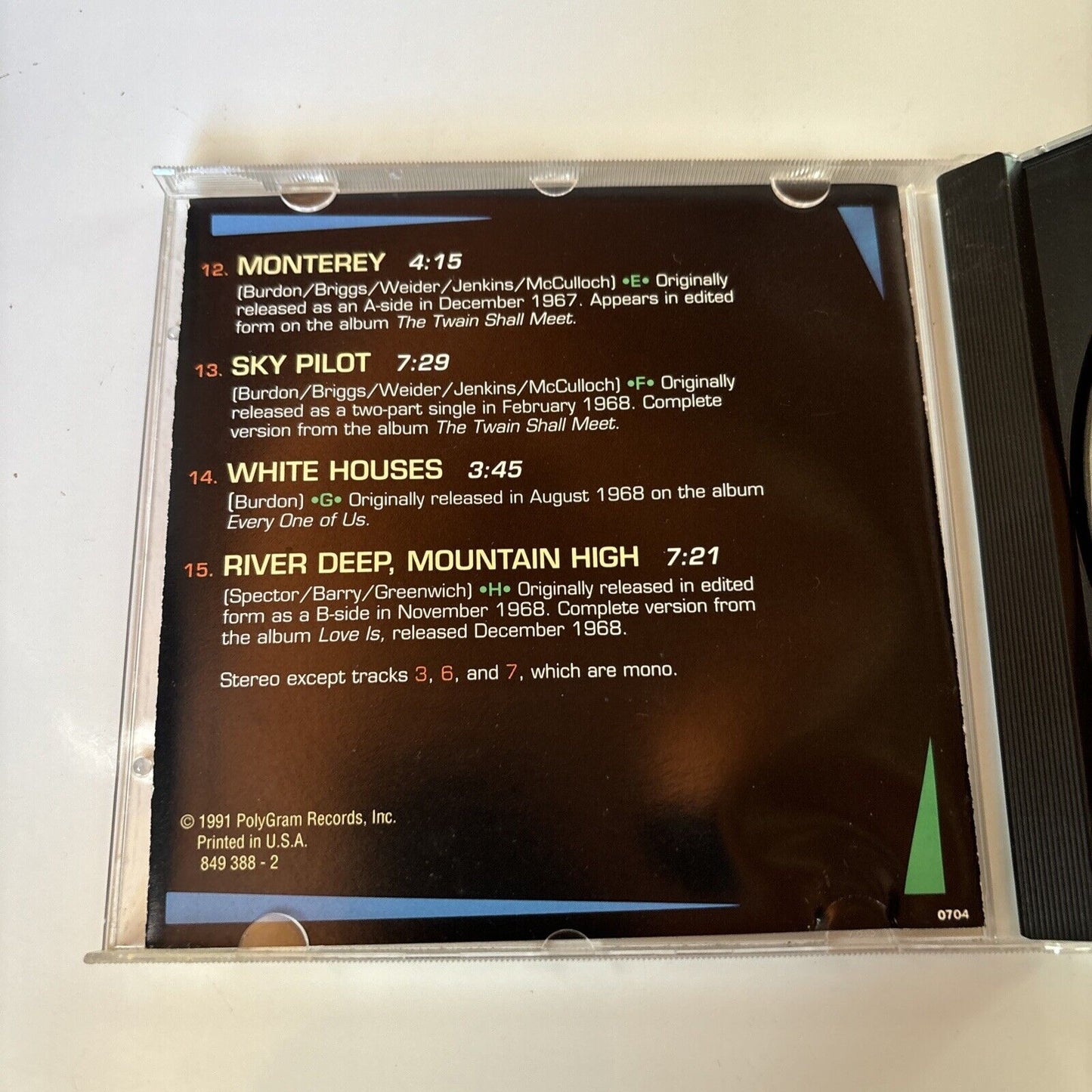 Eric Burdon And The Animals - The Best Of (CD, 1991) Polydor