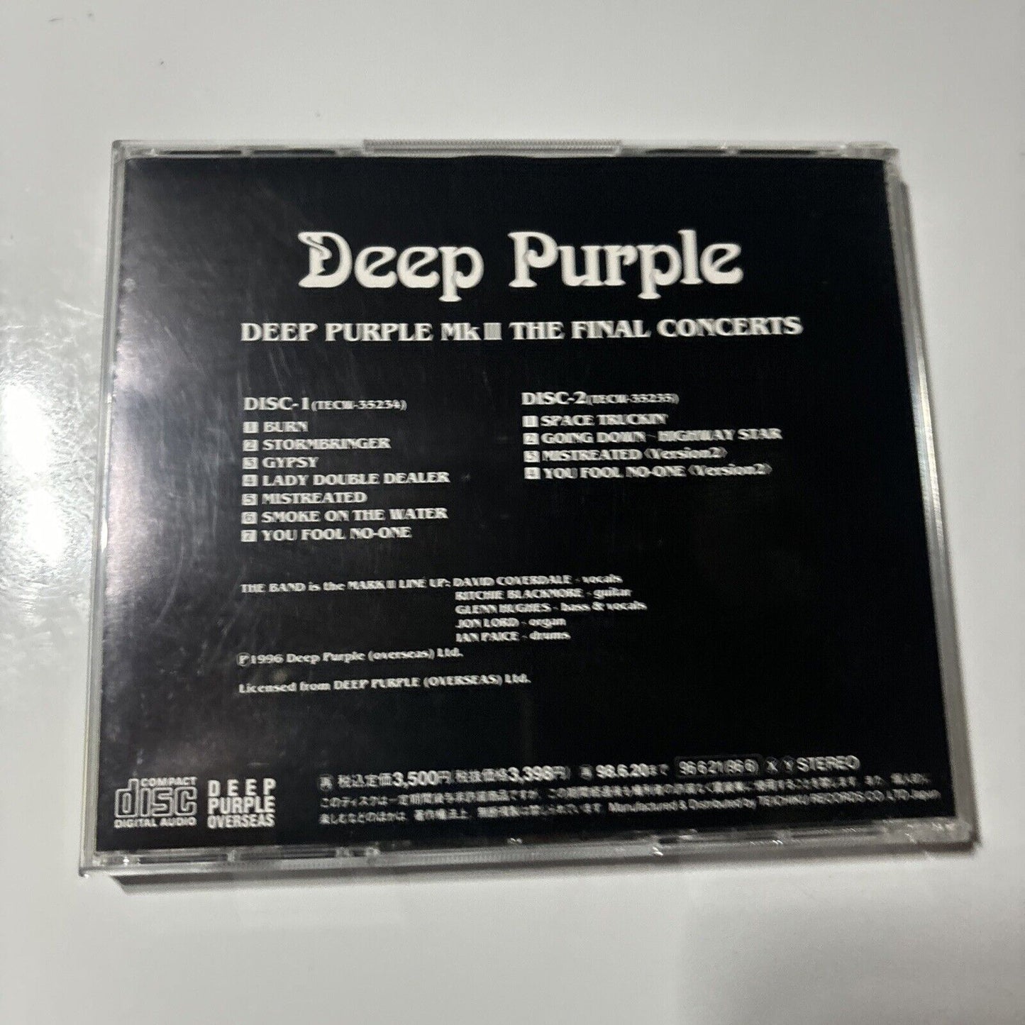 Deep Purple - MK III The Final Concerts (CD, 1996, 2-Disc) Japan tecw-35234-5