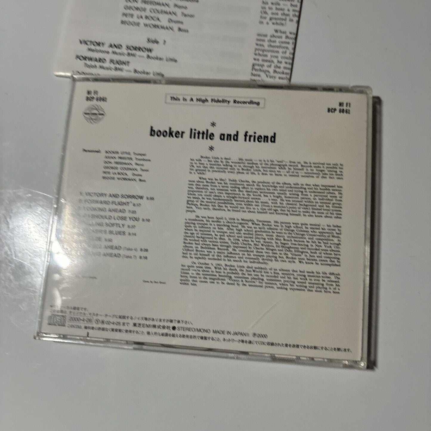 Booker Little - Booker Little And Friend (CD, 2000) Japan TOCJ-62049