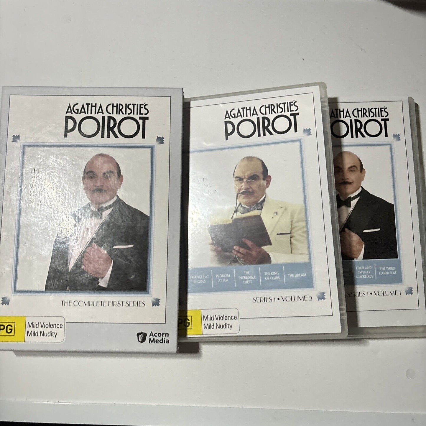 Agatha Christie Poirot : Series 1 (DVD, 1990, 4-Disc) David Suchet All Regions