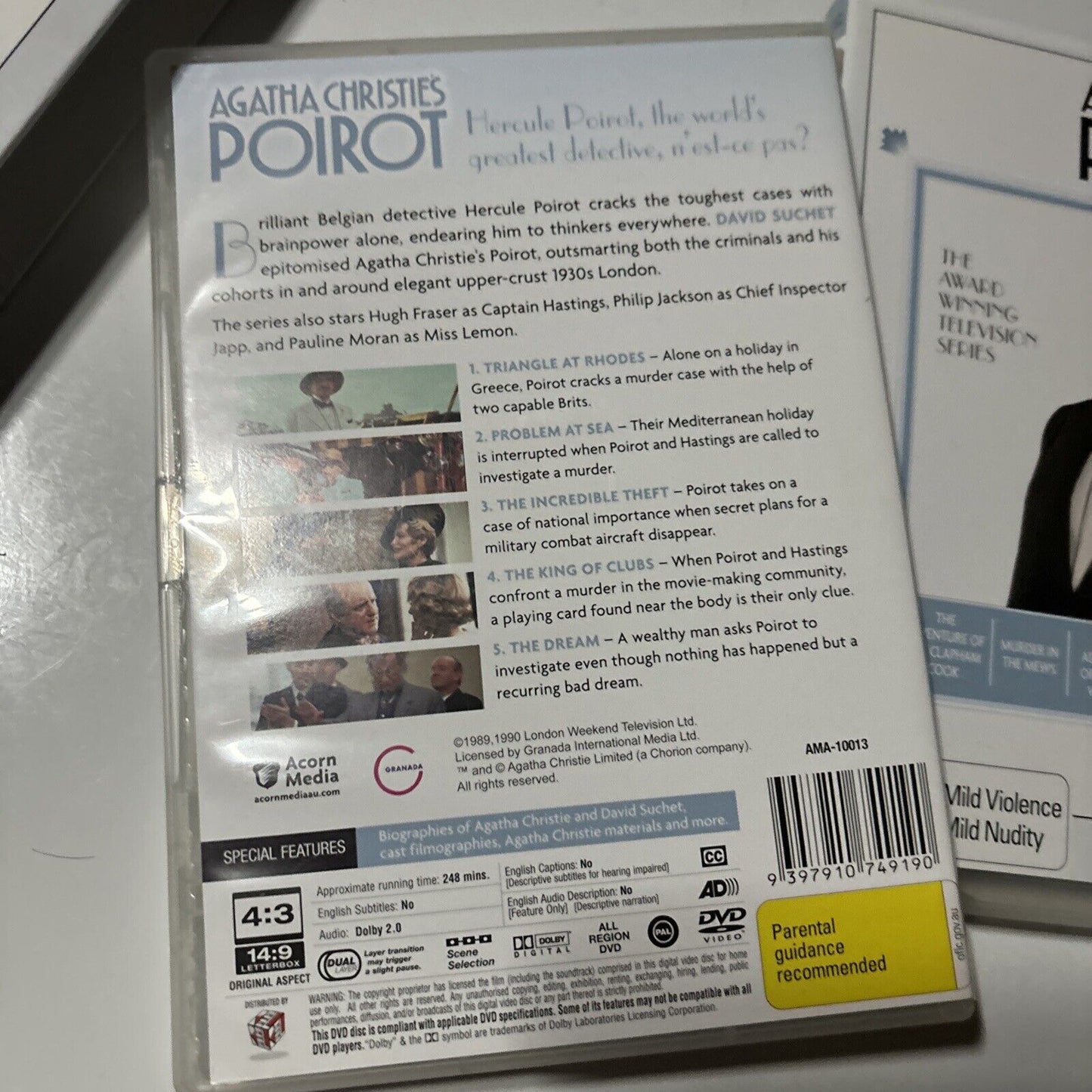 Agatha Christie Poirot : Series 1 (DVD, 1990, 4-Disc) David Suchet All Regions