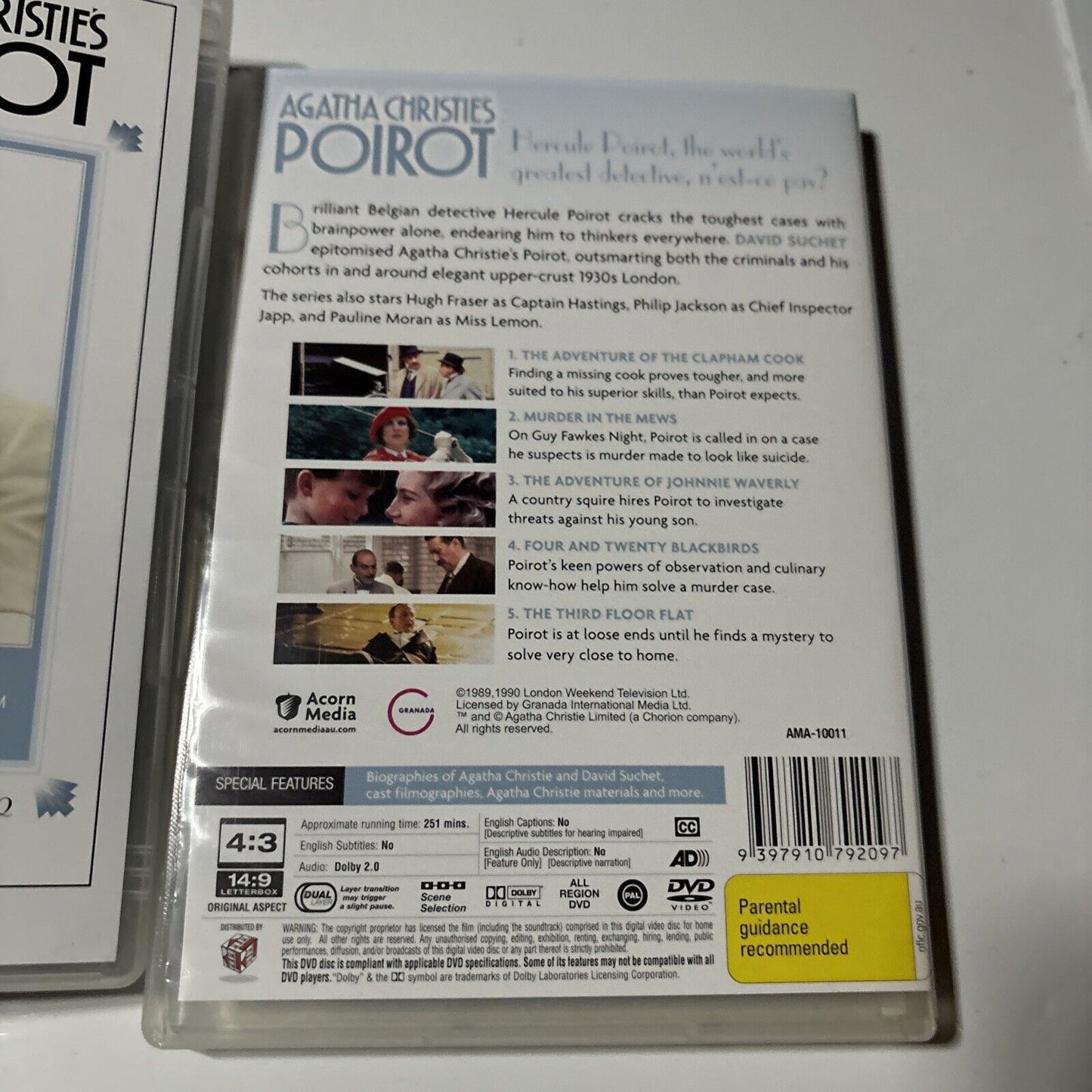 Agatha Christie Poirot : Series 1 (DVD, 1990, 4-Disc) David Suchet All Regions