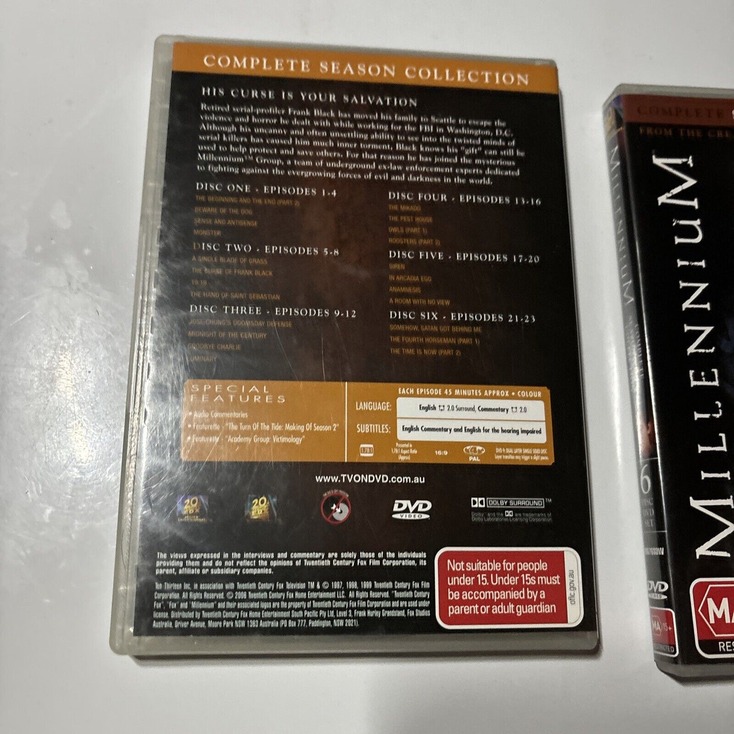 Millennium - Season 2 & 3 (DVD, 2006, 12-Disc) Region 4