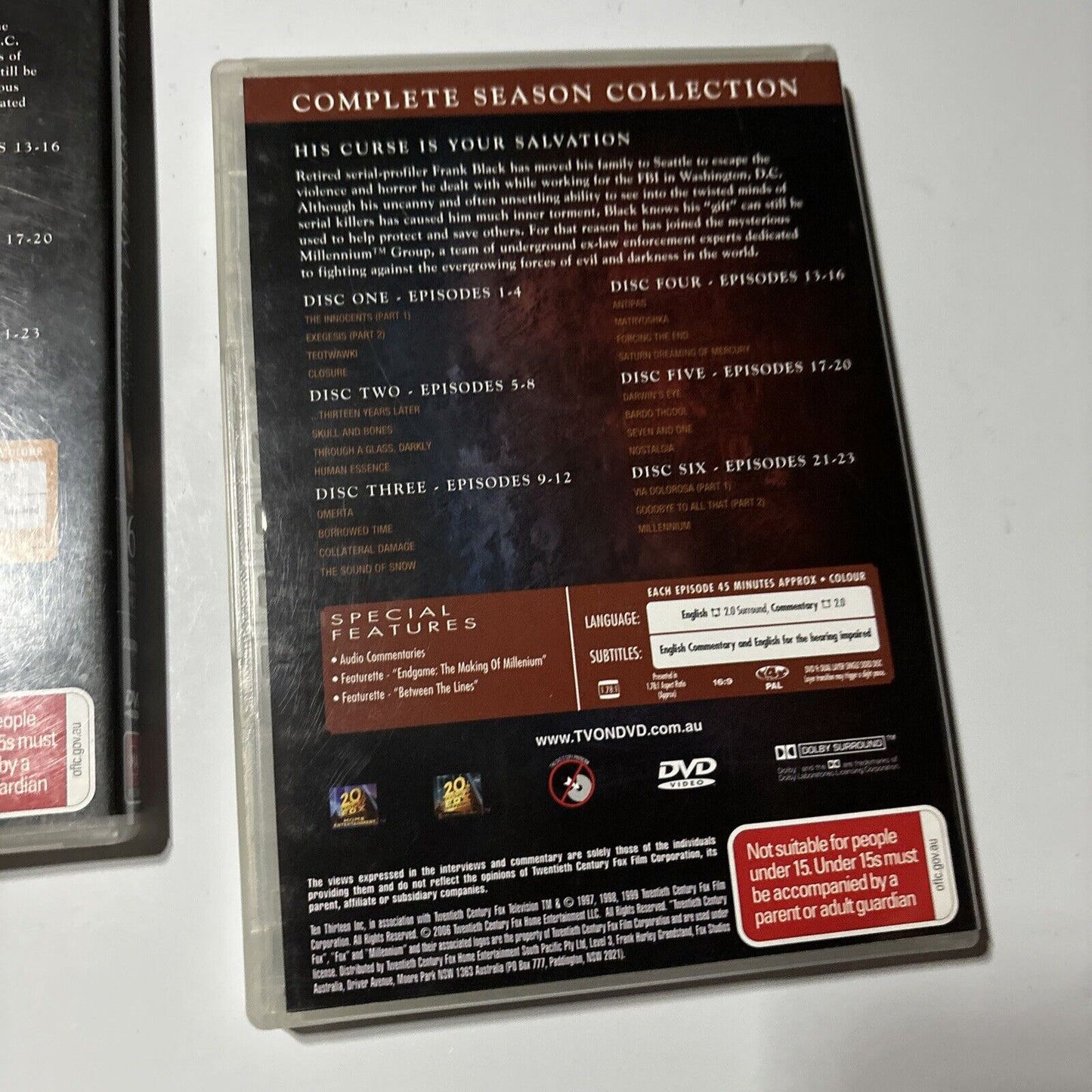 Millennium - Season 2 & 3 (DVD, 2006, 12-Disc) Region 4