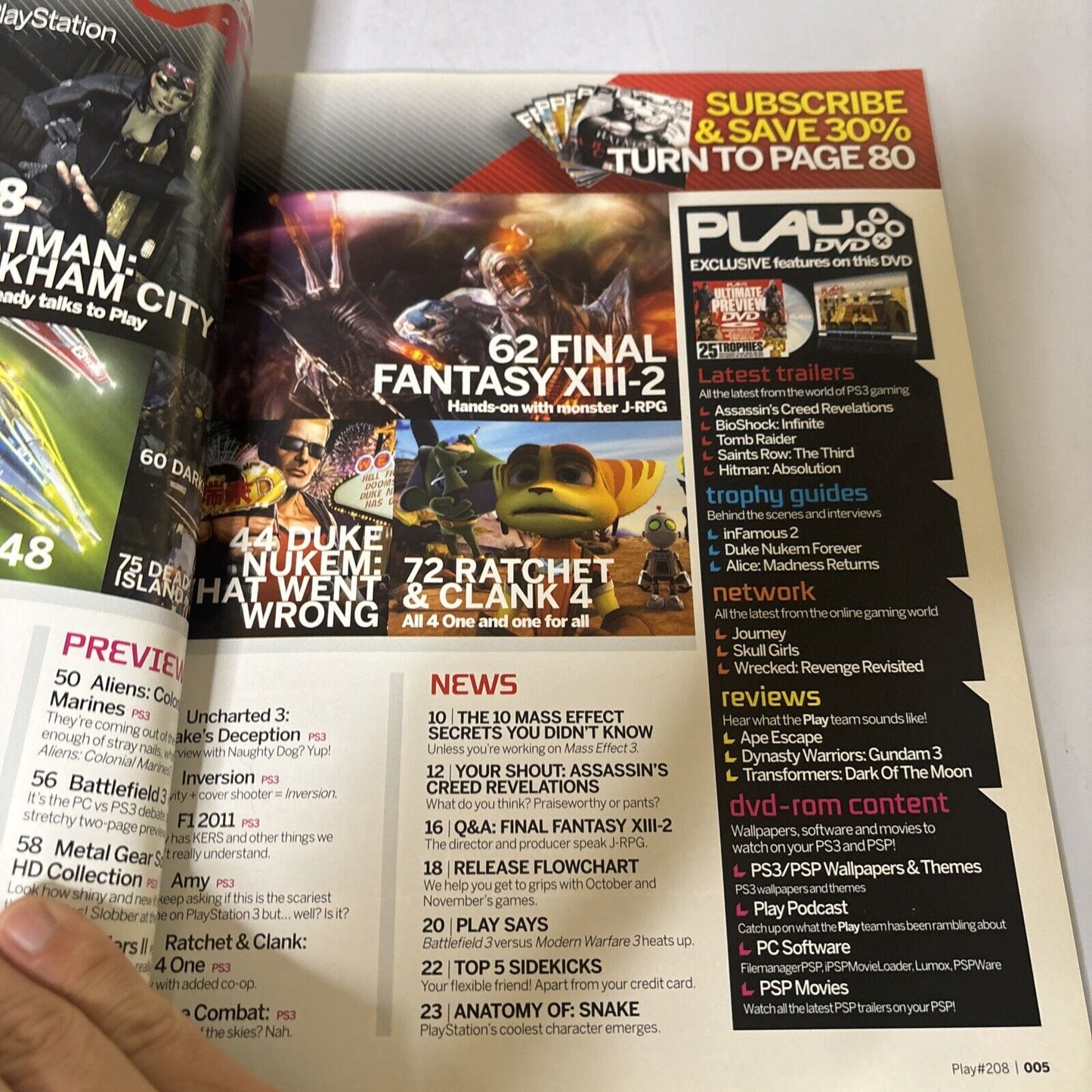 Play PlayStation Magazine UK Issue 208 2011 Batman Arkham City