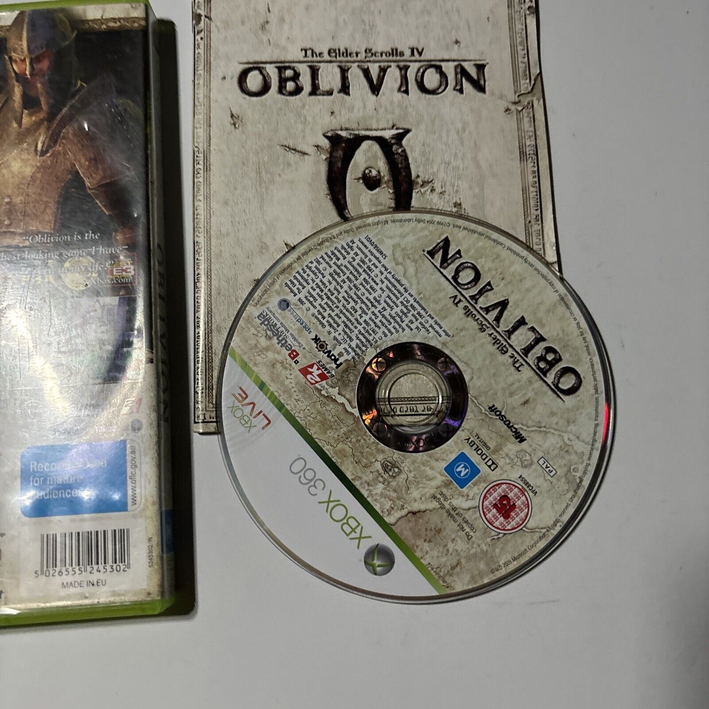 The Elder Scrolls IV Oblivion Xbox 360  PAL Manual