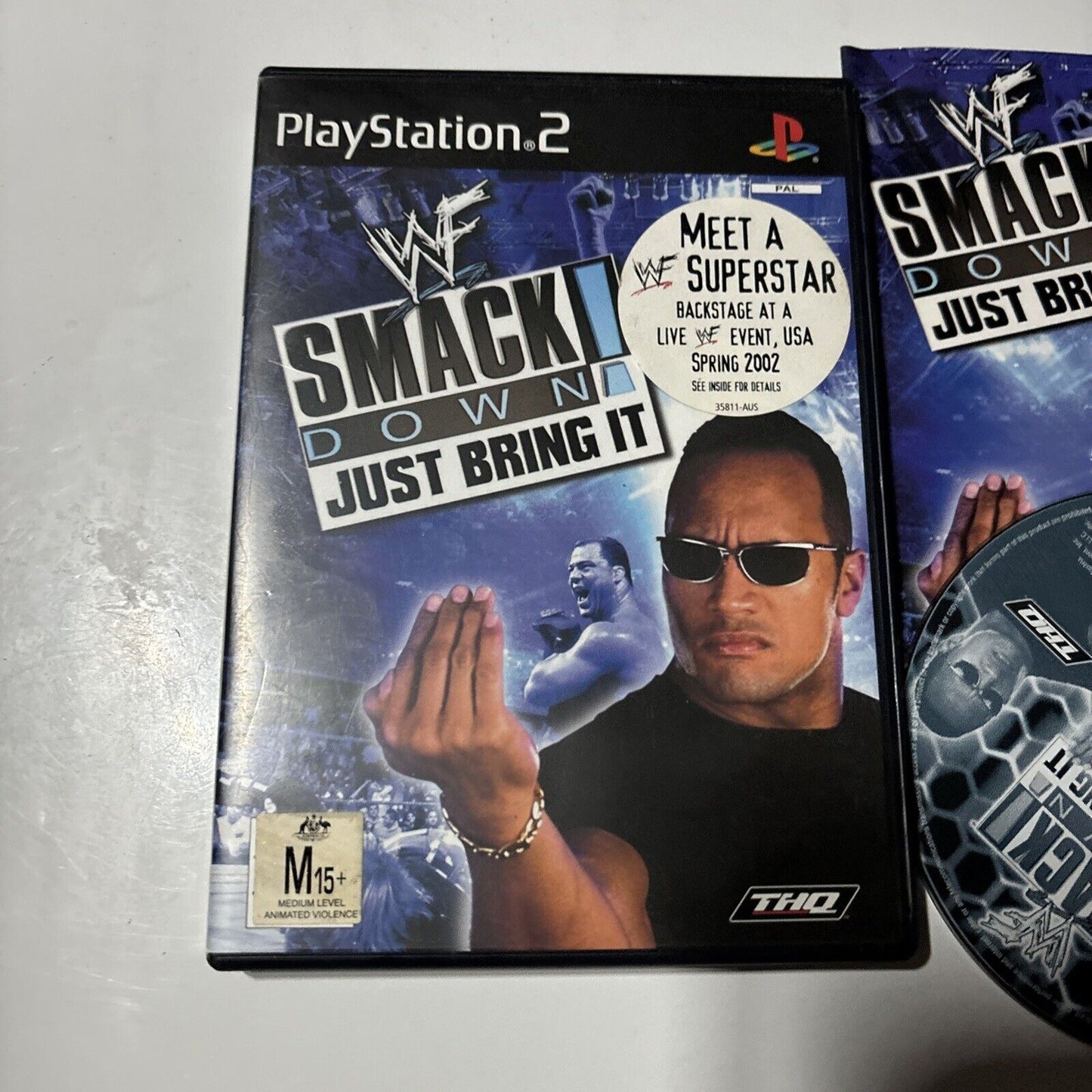 WWF SmackDown! Just Bring It Sony Playstation 2 (PS2) PAL Manual Game