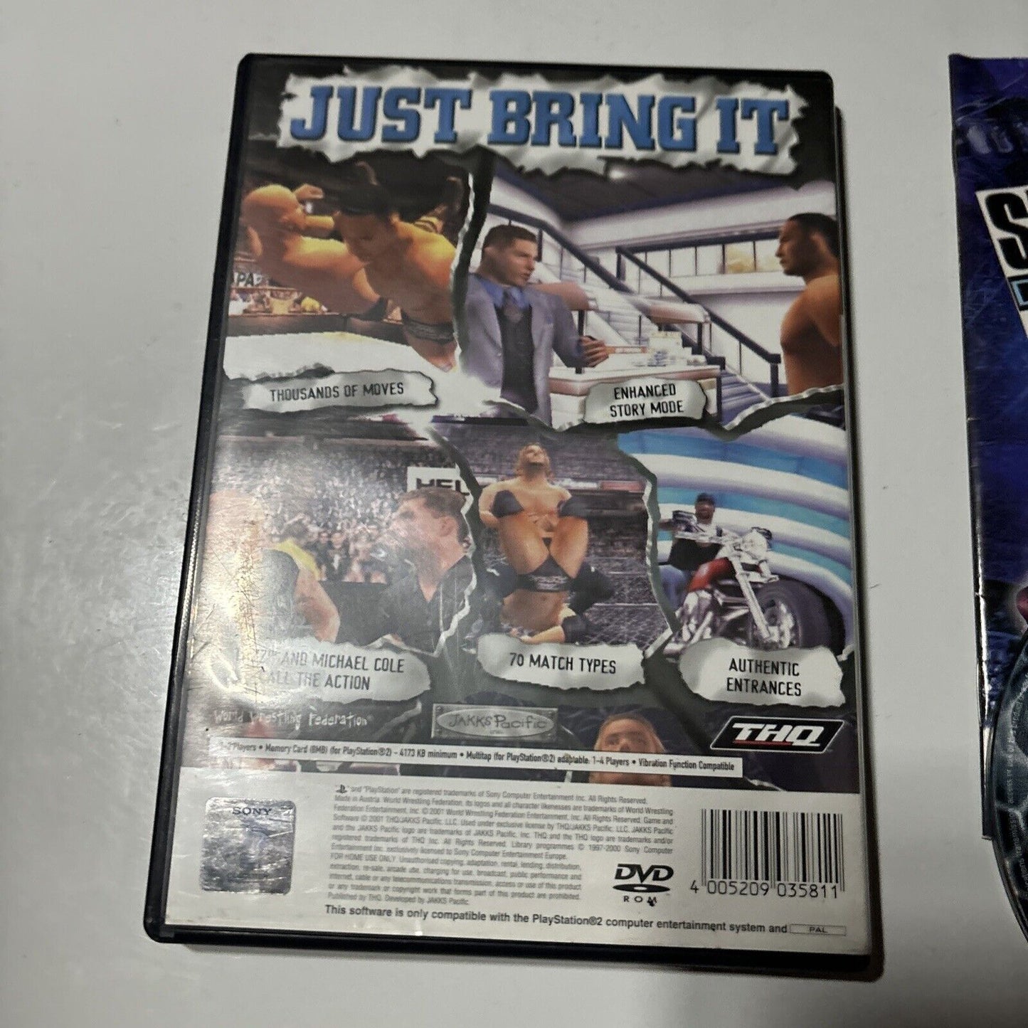 WWF SmackDown! Just Bring It Sony Playstation 2 (PS2) PAL Manual Game