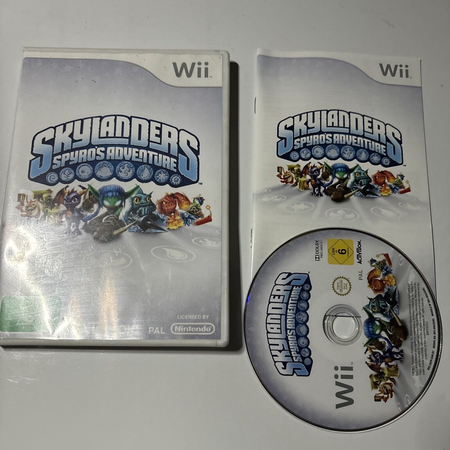 Skylanders Spyro's Adventure Nintendo Wii Manual PAL
