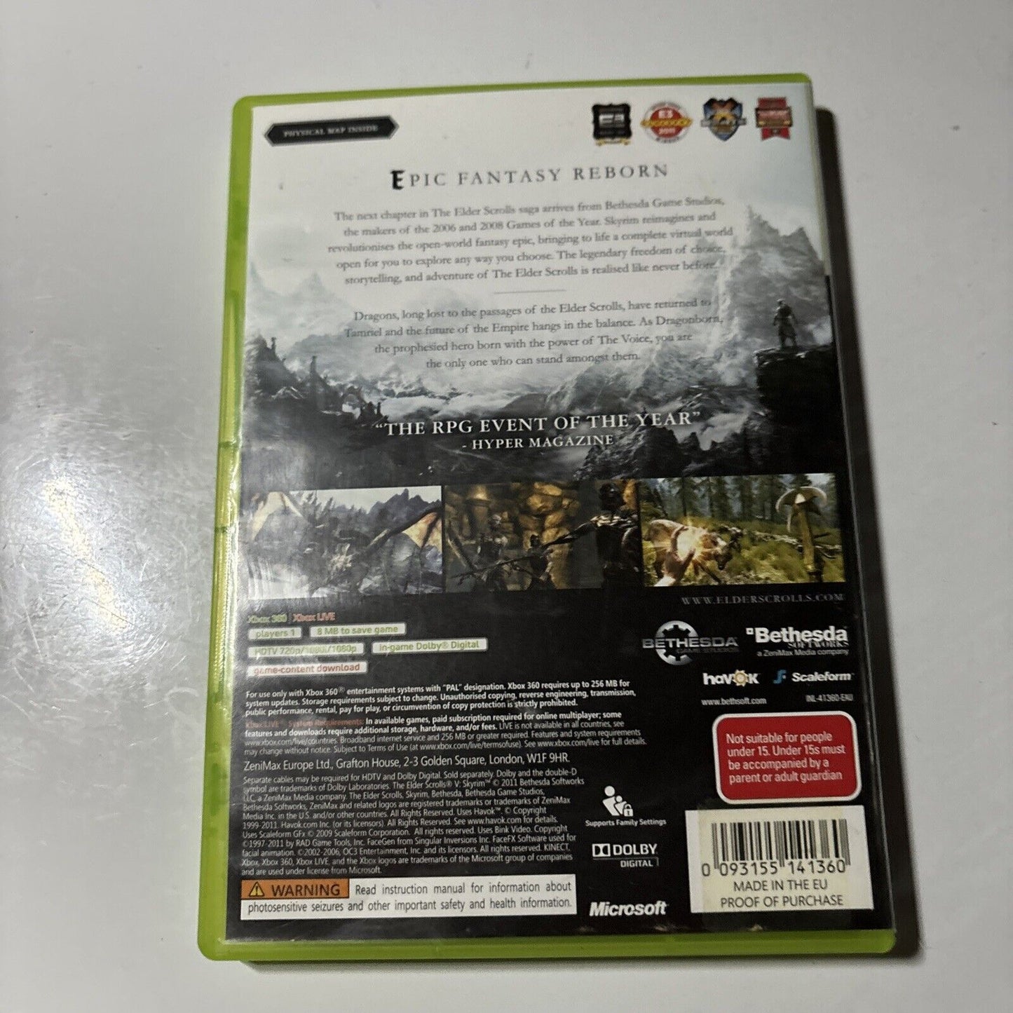 The Elder Scrolls V Skyrim (XBOX 360) PAL