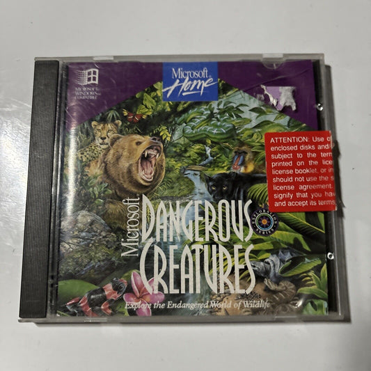Microsoft Dangerous Creatures - PC Windows CDROM 1994