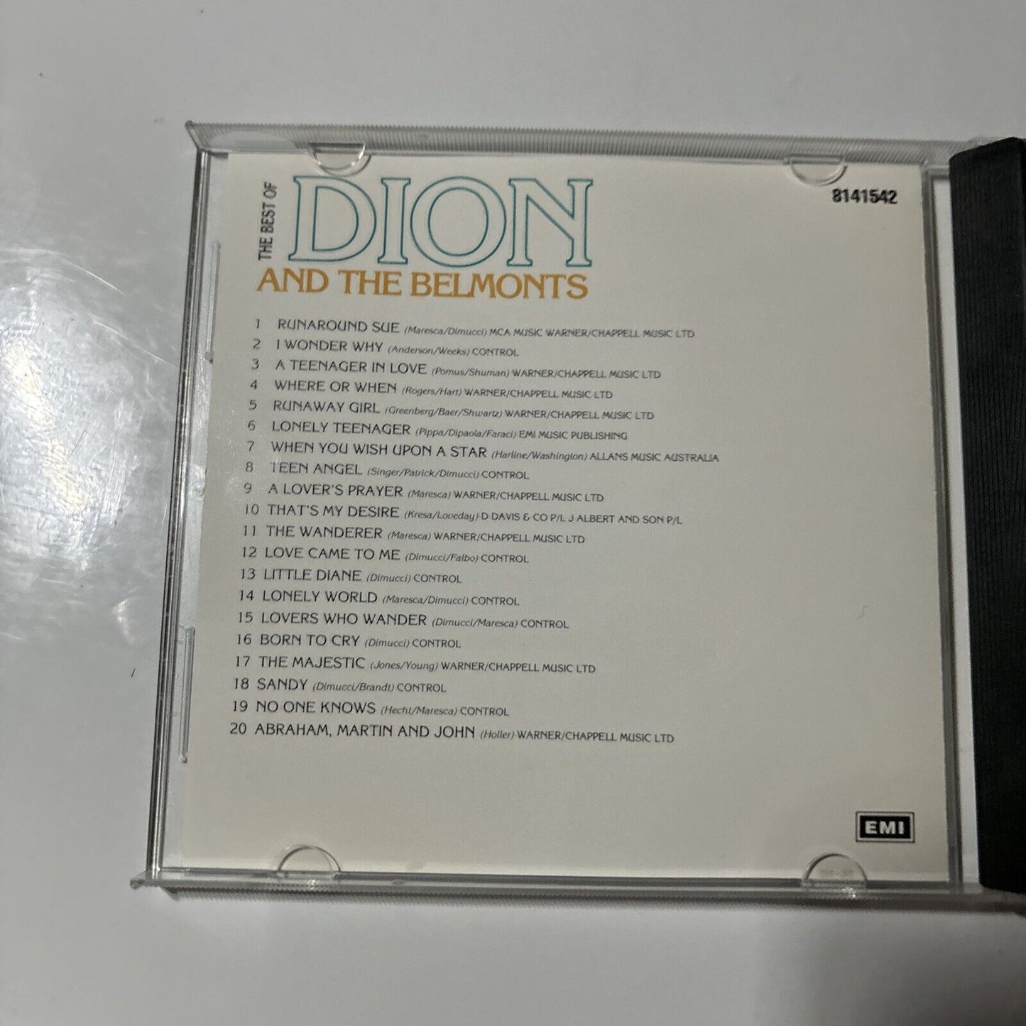 Dion & The Belmonts - The Best of Dion and the Belmonts (CD, 1994) EMI 8941501