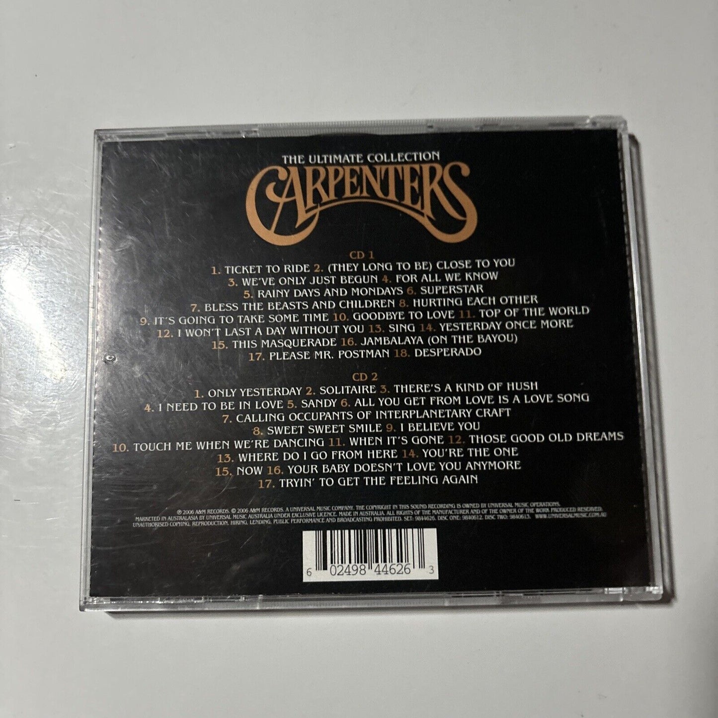 Carpenters - The Ultimate Collection (CD, 2006, 2-Disc) A&M Records
