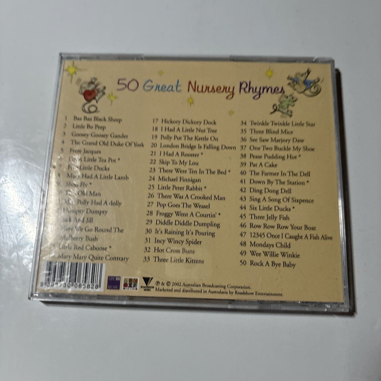 ABC for Kids - 50 Great Nursery Rhymes (CD, 2002)