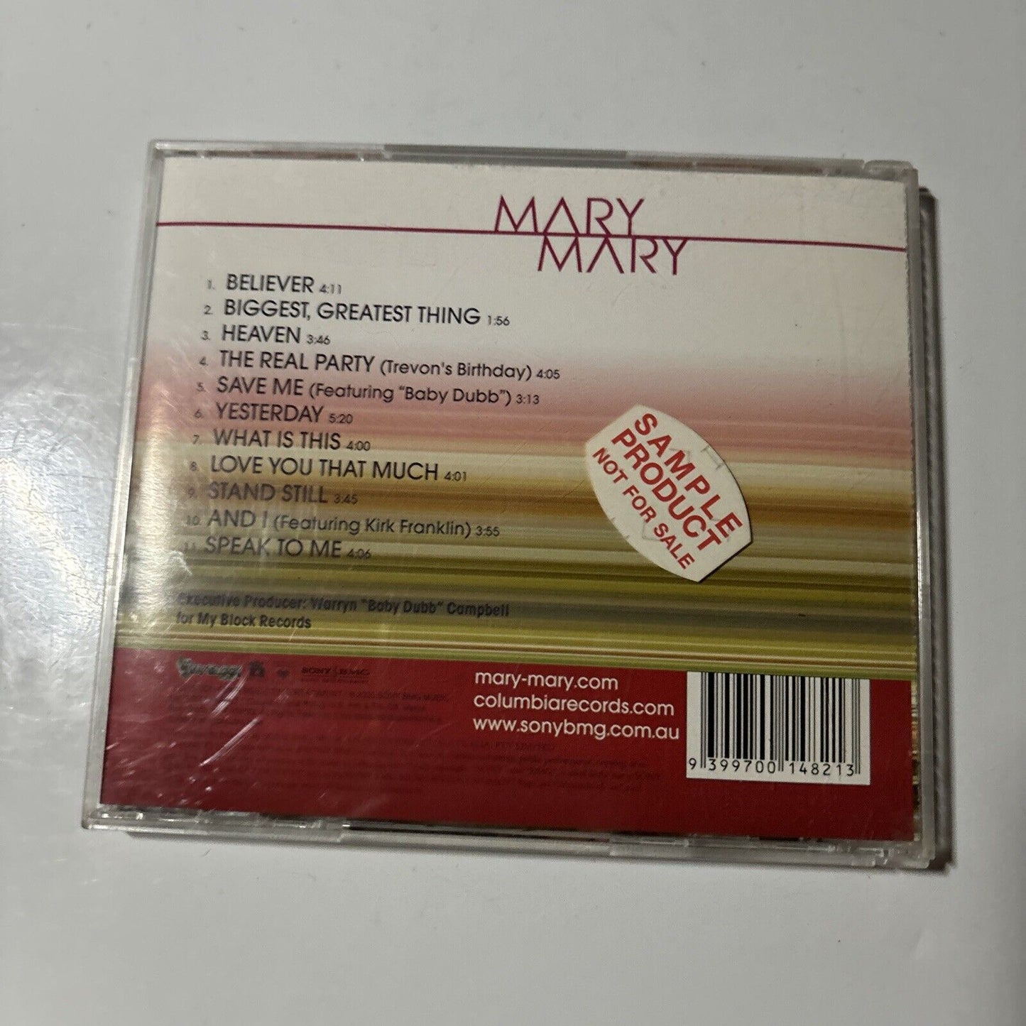 Mary Mary - Mary Mary (CD, 2005) Promo Sony Urban Music