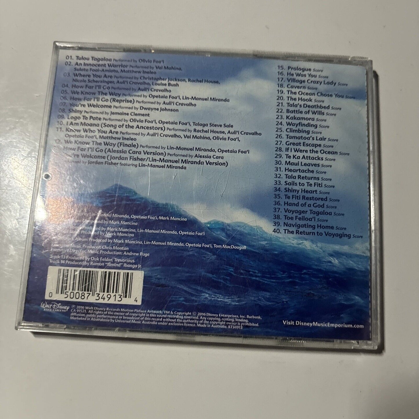 Moana (Original Motion Picture Soundtrack) (CD, 2016) Walt Disney Records