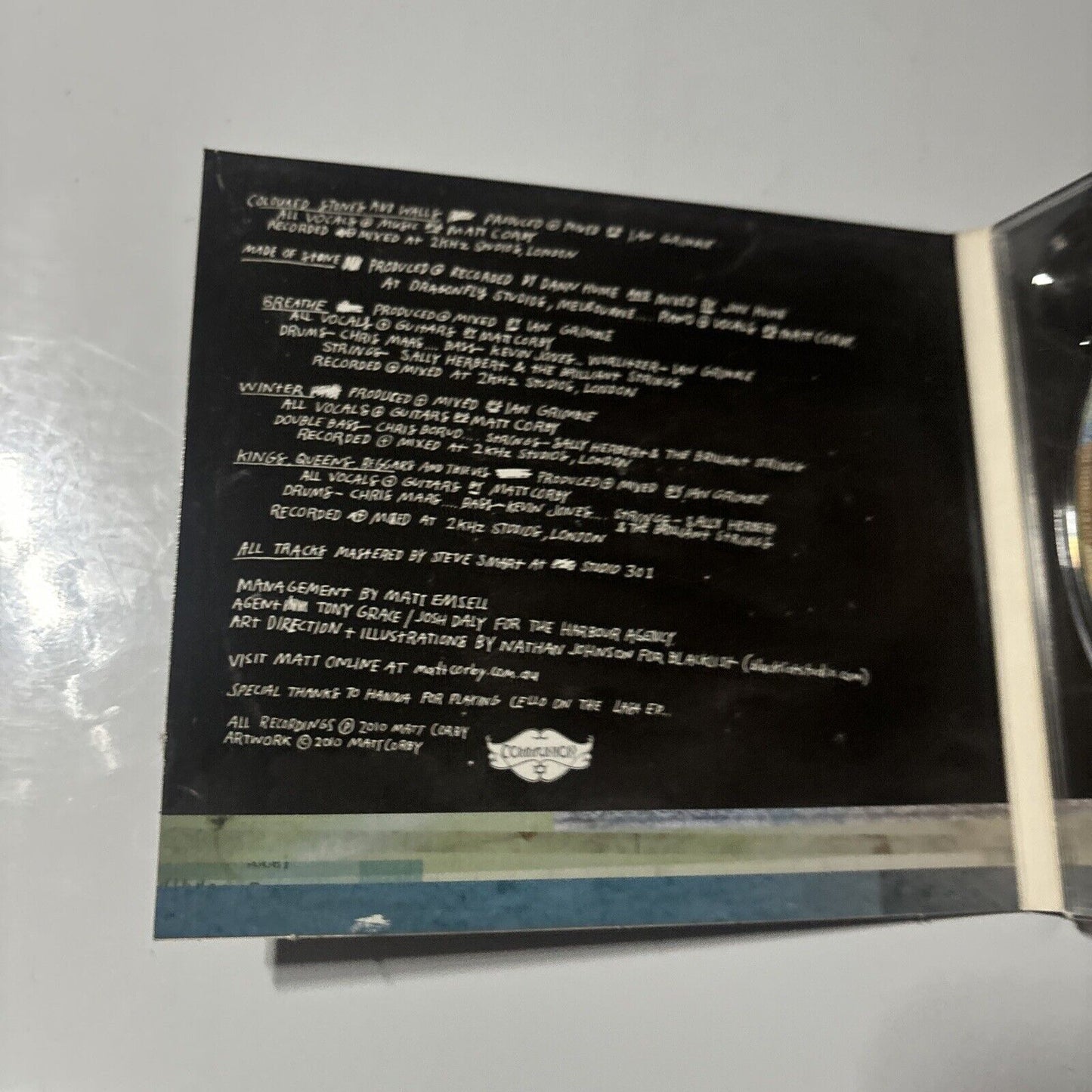 Matt Corby - Transition To Colour (CD, 2010) Universal Music Australia