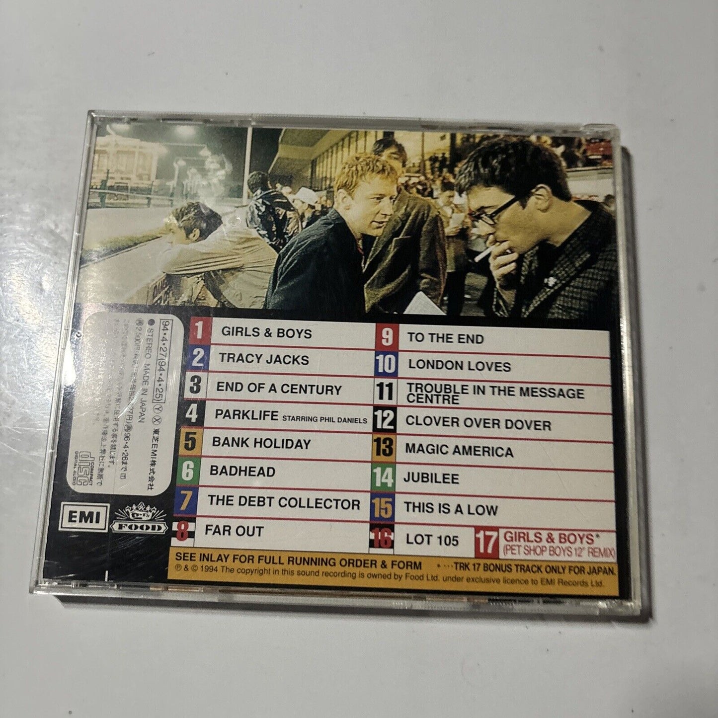 Blur - Park Life [Japan Bonus Track] (CD, 1994) Japan TOCP-8226