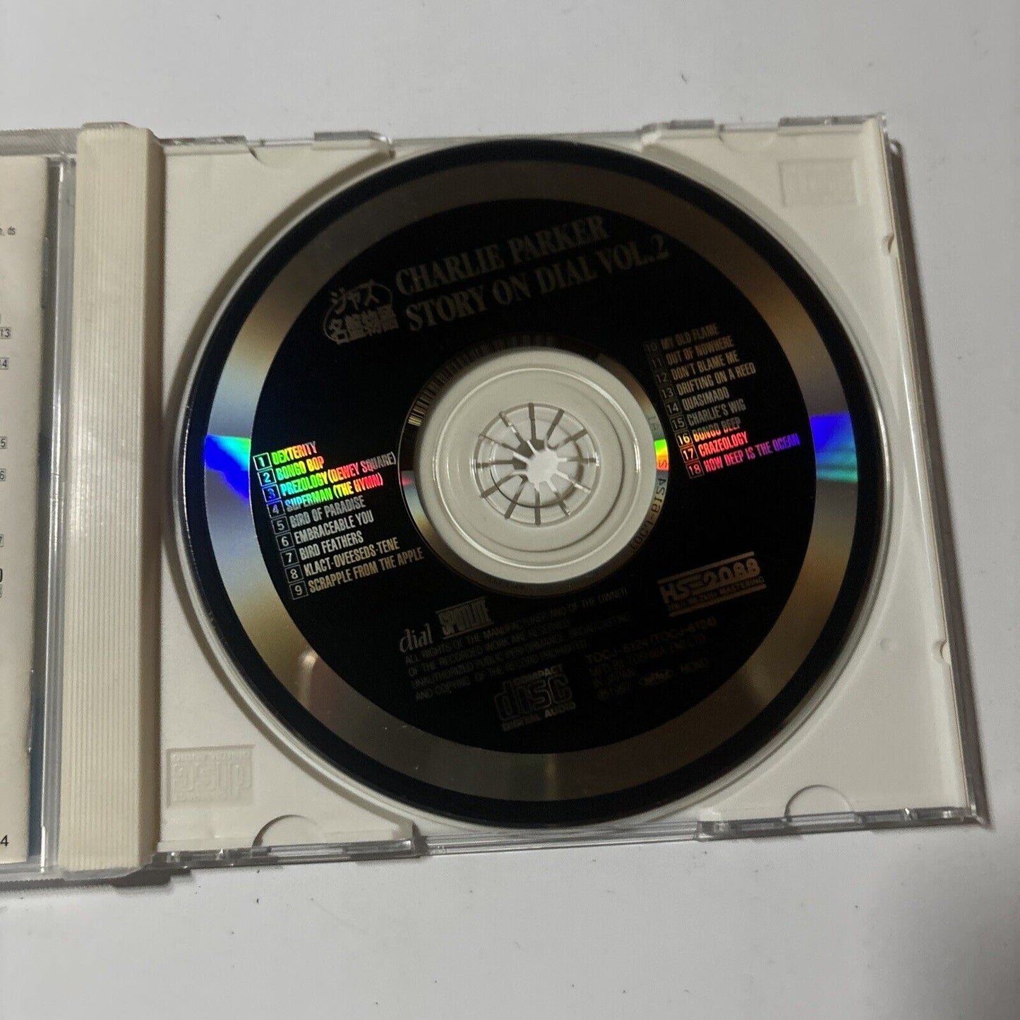 Charlie Parker Story On Dial Volume 2: New York Days (CD, 1997) Japan TOCJ-6124