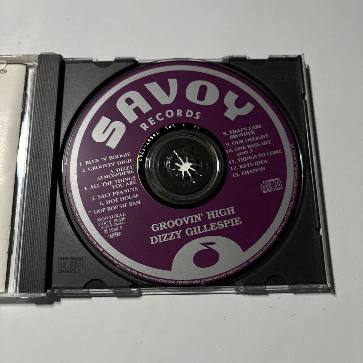 Dizzy Gillespie - Groovin' High (CD, 1996) Japan COCY-80330