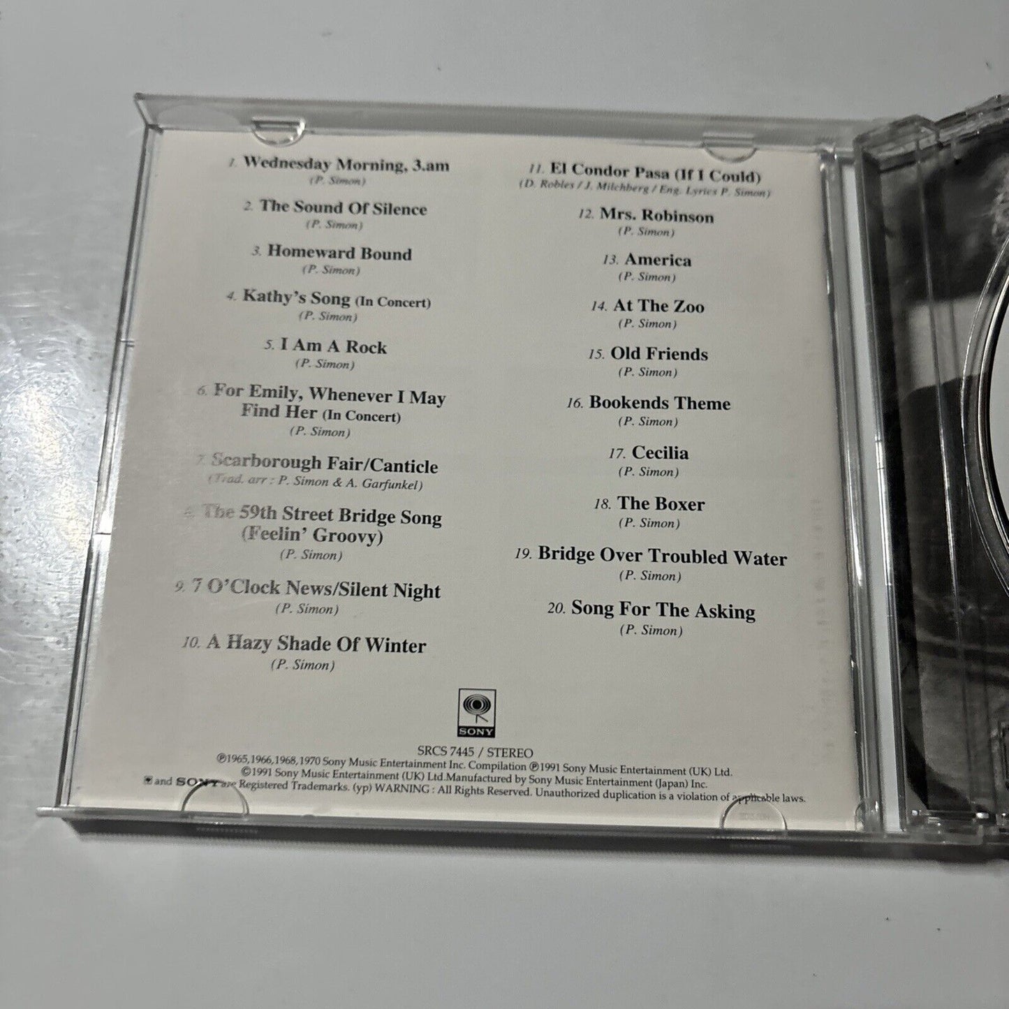 Simon & Garfunkel -  The Definitive Simon & Garfunkel (CD, 1994) Japan SRCs-7445