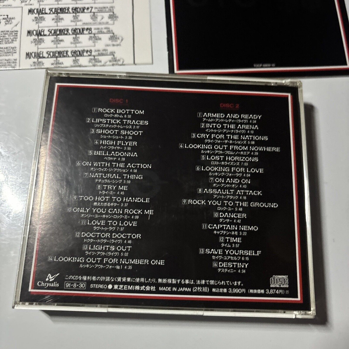 Michael Schenker - Michael Schenker Anthology (CD, 1991) Japan tocp-6809-10