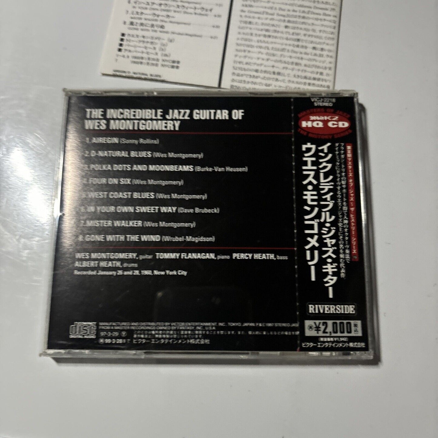 Wes Montgomery - The Incredible Jazz Guitar (CD, 1997) Japan vicj-2218