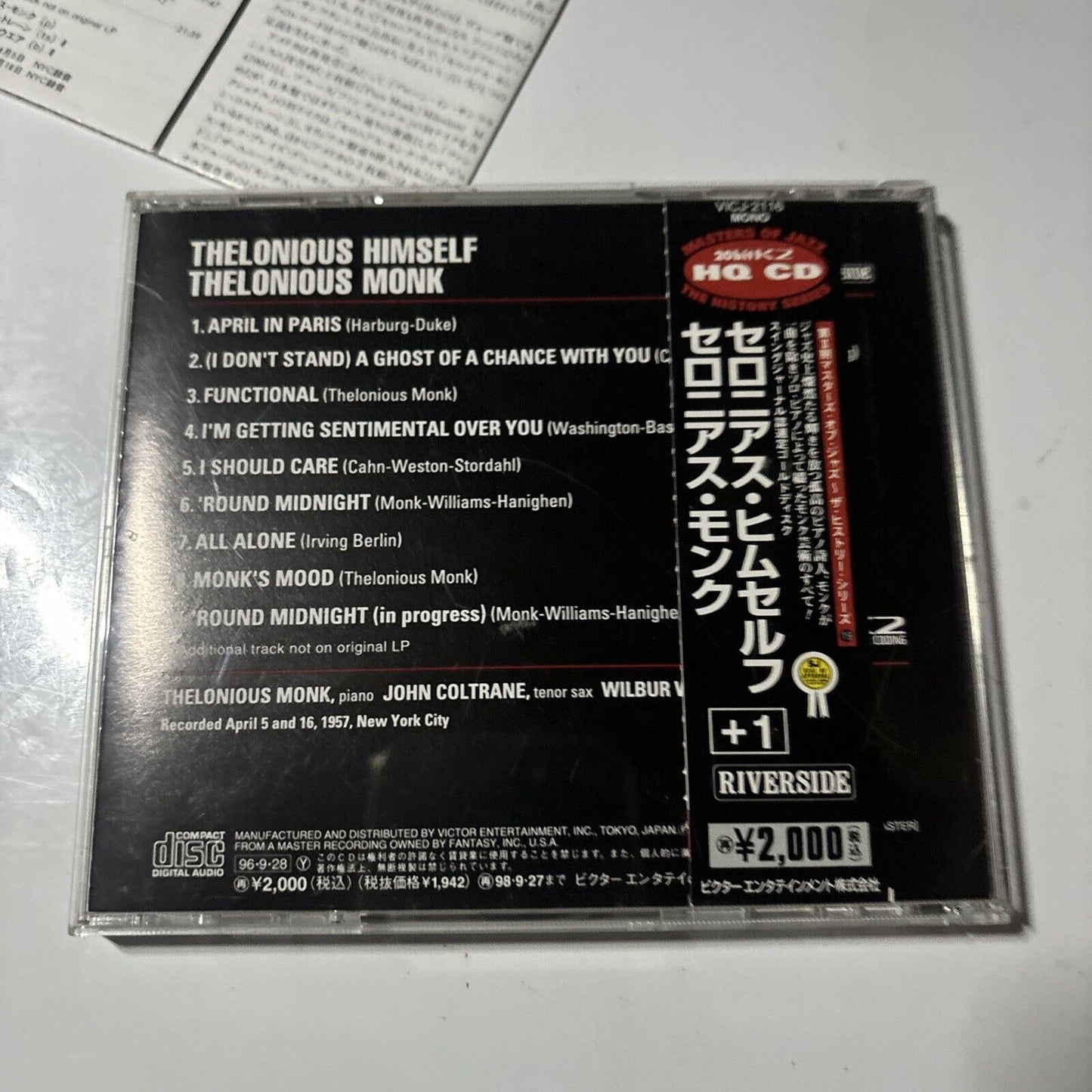 Thelonious Monk - Thelonious Himself (CD, HQCD, 1996) Japan vicj-2116