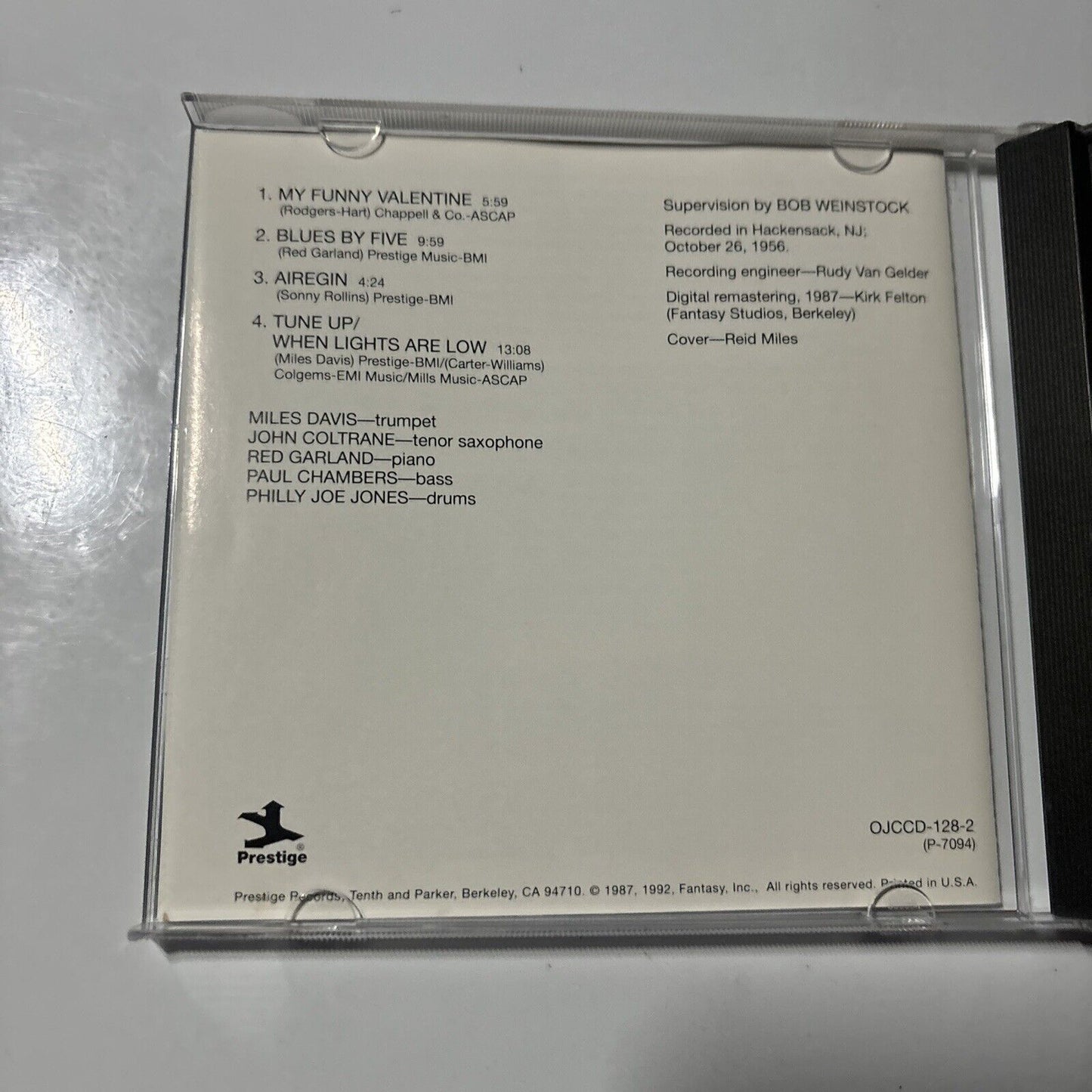 Miles Davis - Cookin' With The Miles Davis Quintet (CD, 1993) OJCCD-128-2