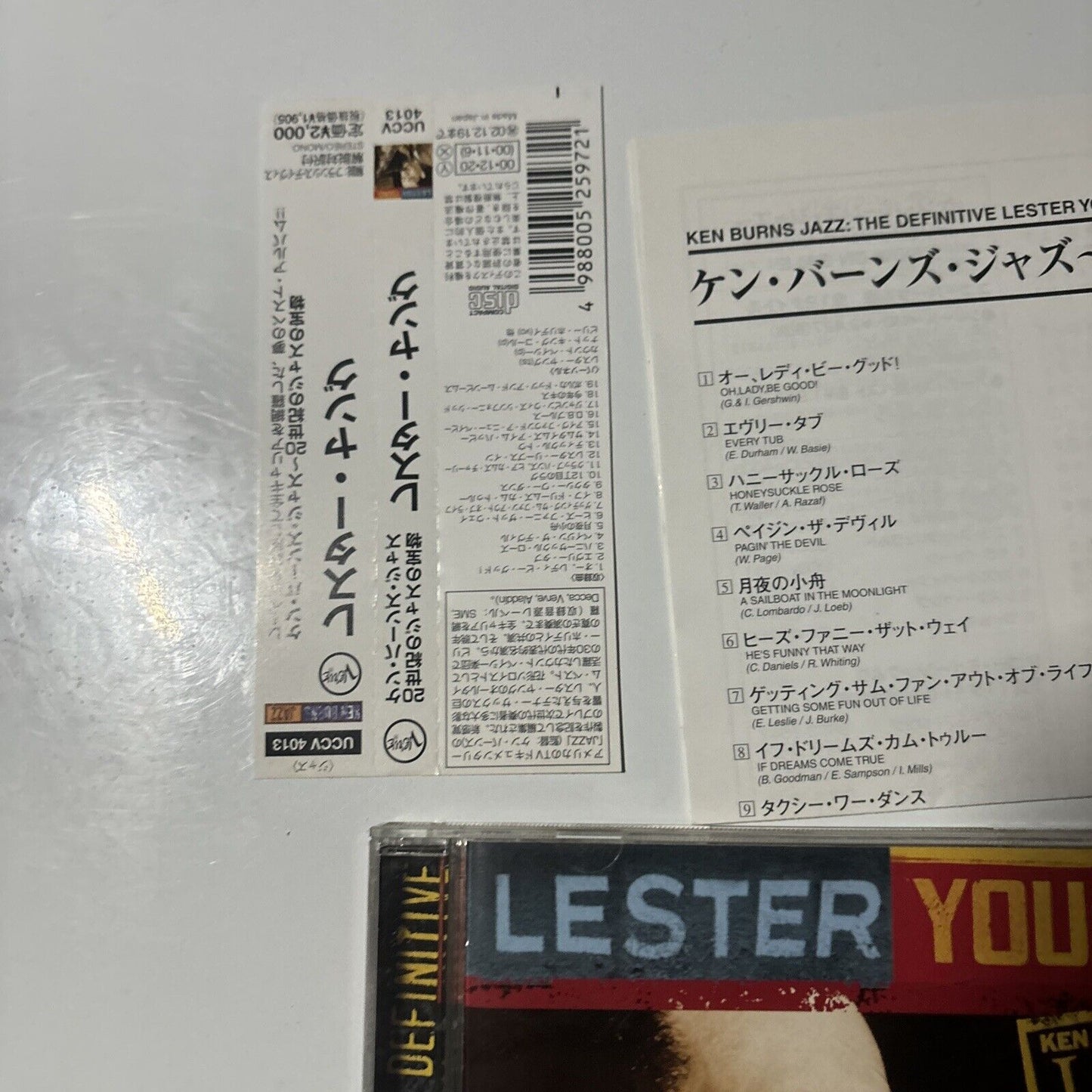 Lester Young - Ken Burns Jazz (CD, 2000) Japan UCCV-4013 Obi