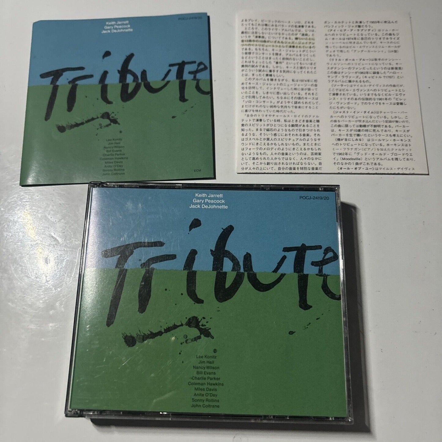 Keith Jarrett Trio - Tribute (CD, 1990, 2-Disc) Japan POCJ-2419-20 ECM Records