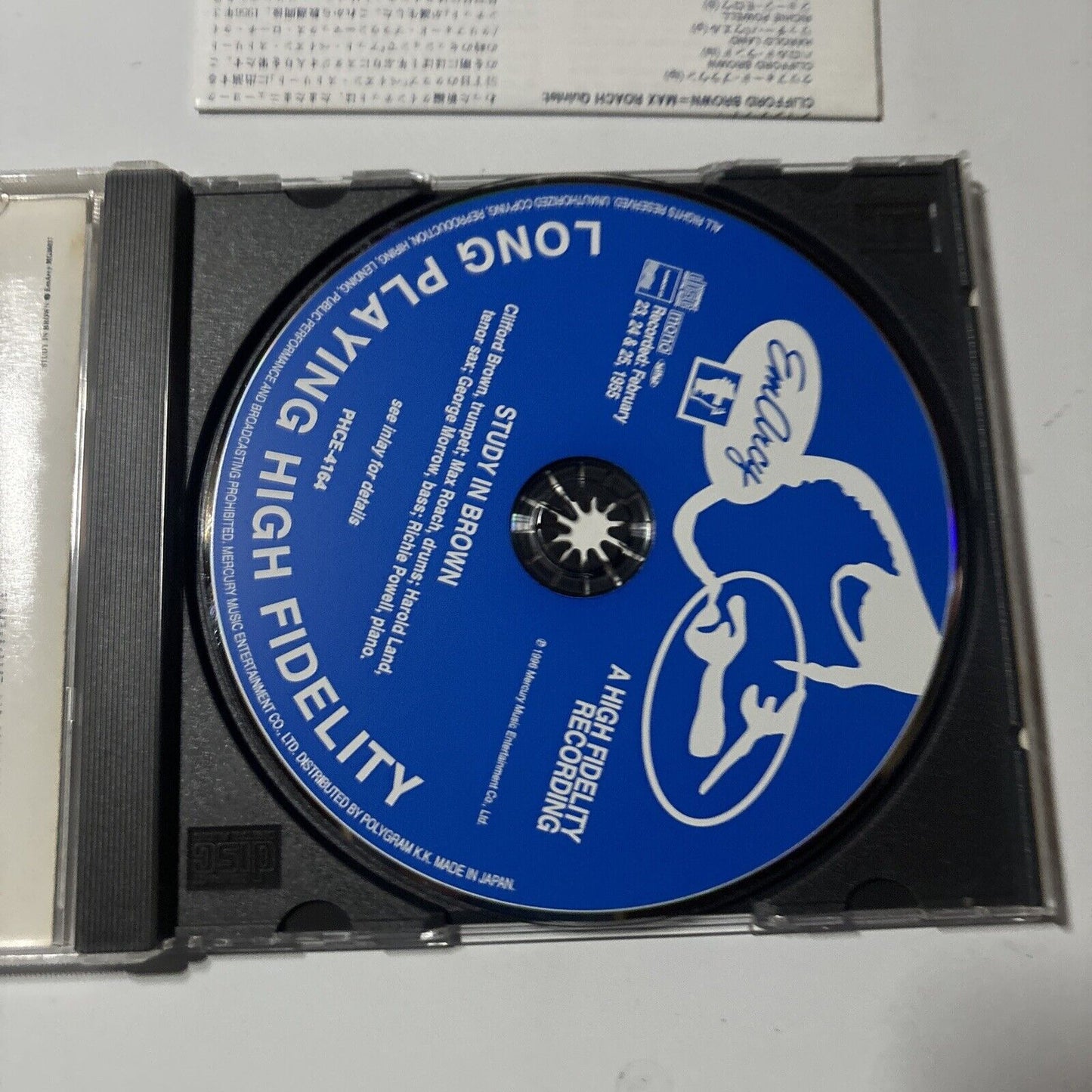 Clifford Brown And Max Roach - Study In Brown (CD, 1997) Japan PHCE-4164