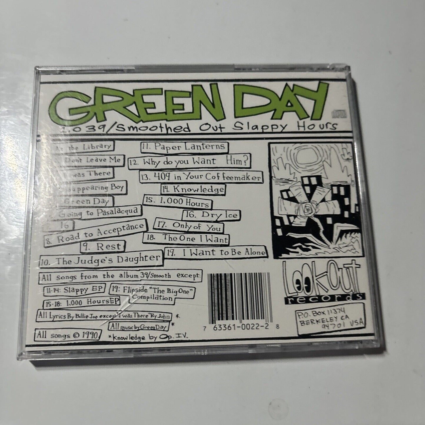 Green Day - 1,039/Smoothed Out Slappy Hours (CD, 1991) Lookout #22