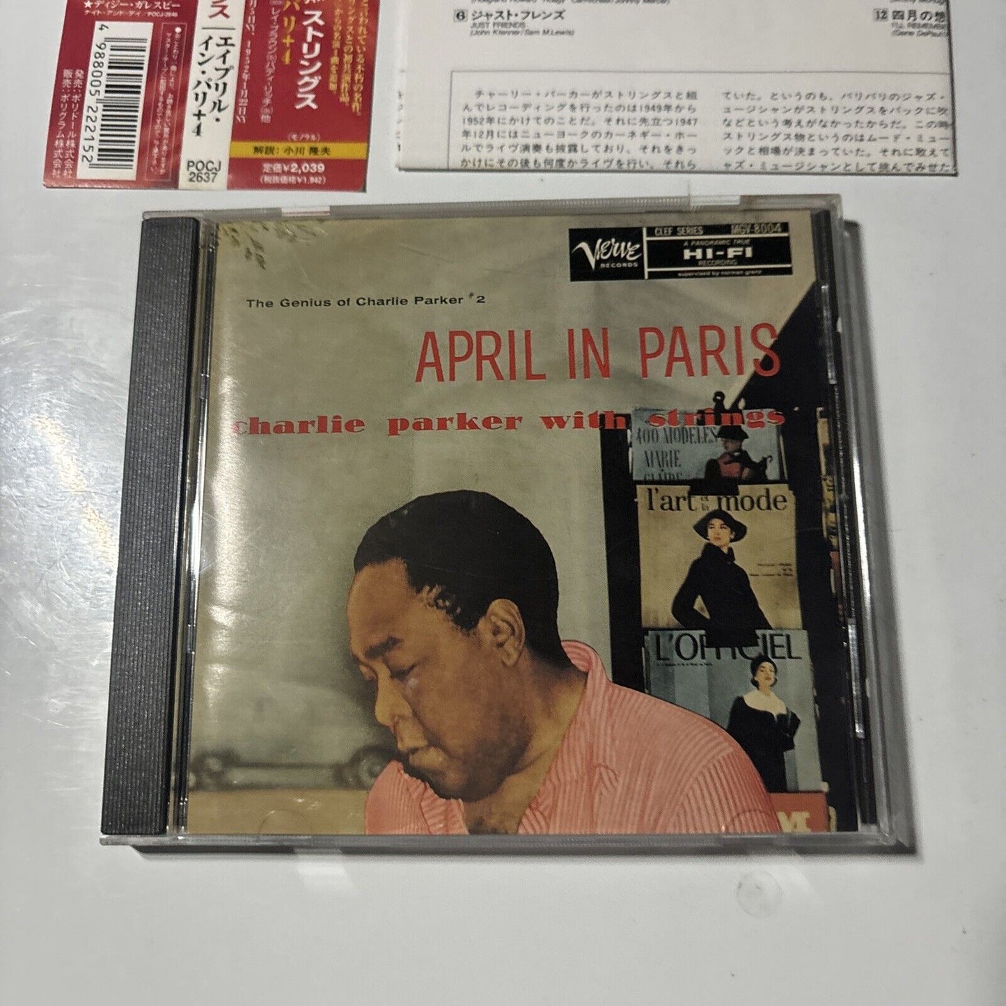 Charlie Parker - April In Paris (CD, 1998) Japan POCJ-2637 Obi Verve Records