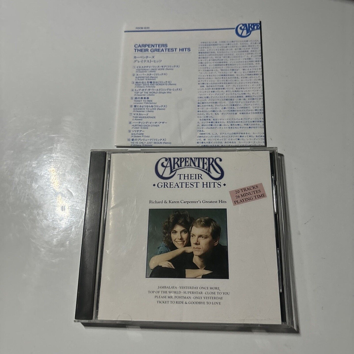Carpenters - Their Greatest Hits (CD, 1994) Japan POCM-1520 A&M Records