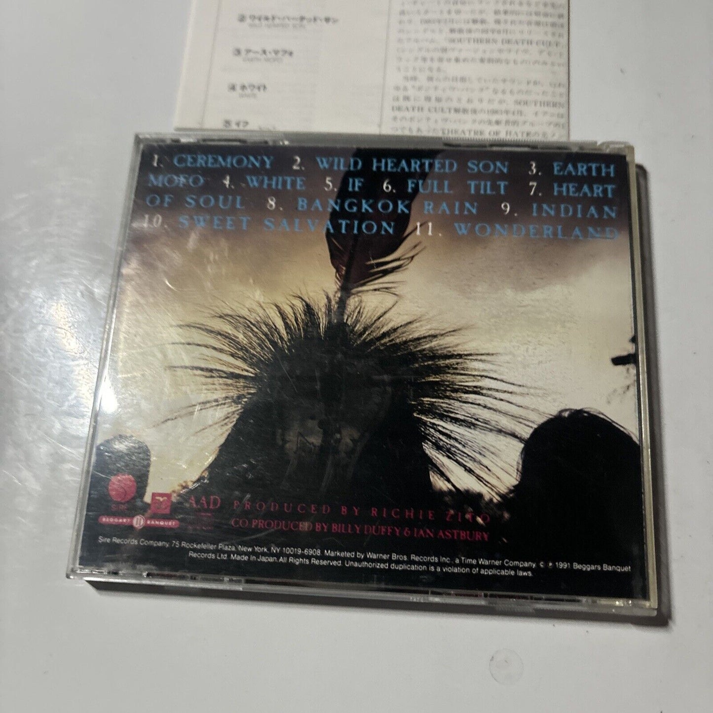 The Cult - Ceremony (CD, 1991) Japan wpcp-4562 Reprise Records