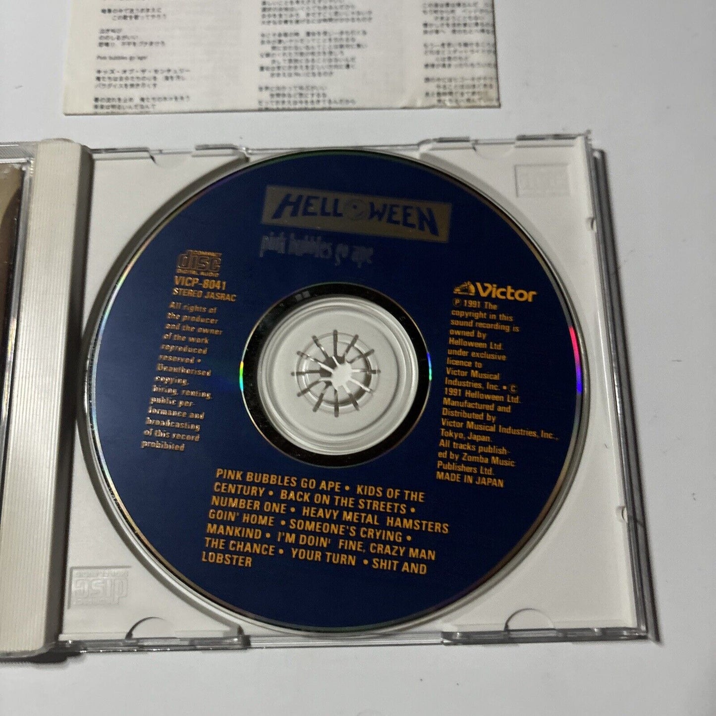 Helloween - Pink Bubbles Go Ape (CD, 1992) Japan vicp-8041