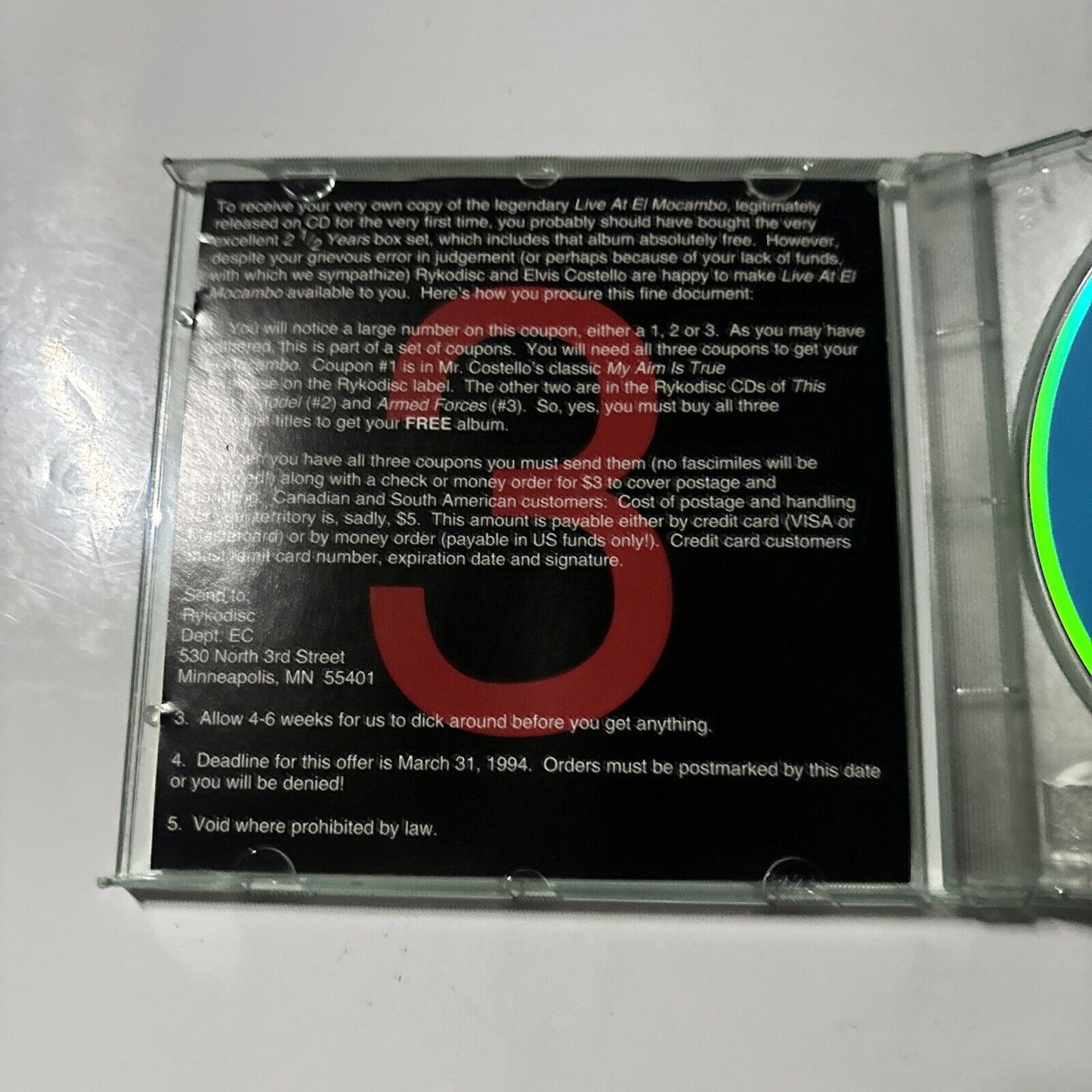 Elvis Costello And The Attractions - Armed Forces (CD, 1993)  RCD 20273