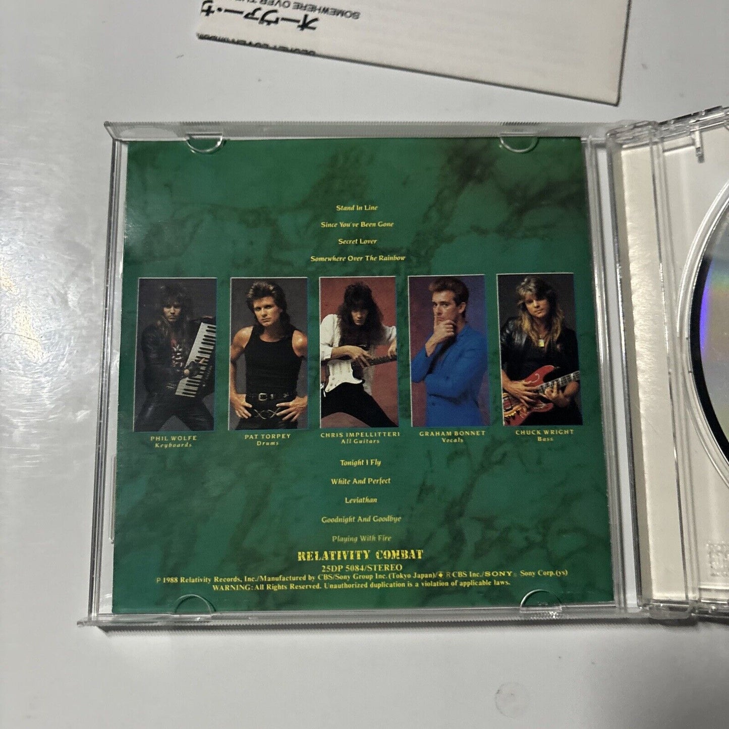 Impellitteri - Stand In Line (CD, 1988) Japan CBS/Sony 25dp-5084