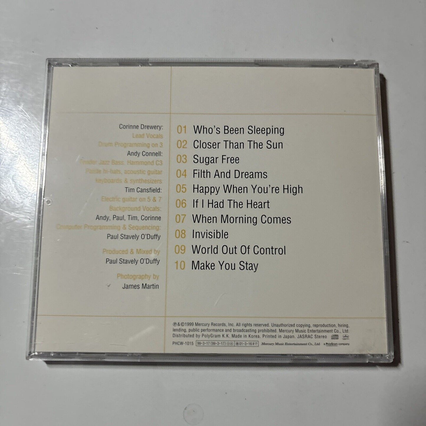 Swing Out Sister - Filth And Dreams (CD, 2001) Japan PHCW-1015