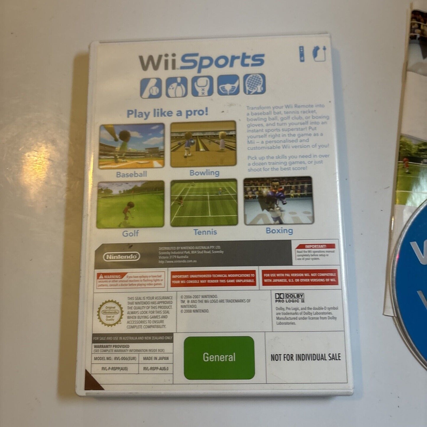 Wii Sports (Nintendo Wii, 2006) Manual PAL