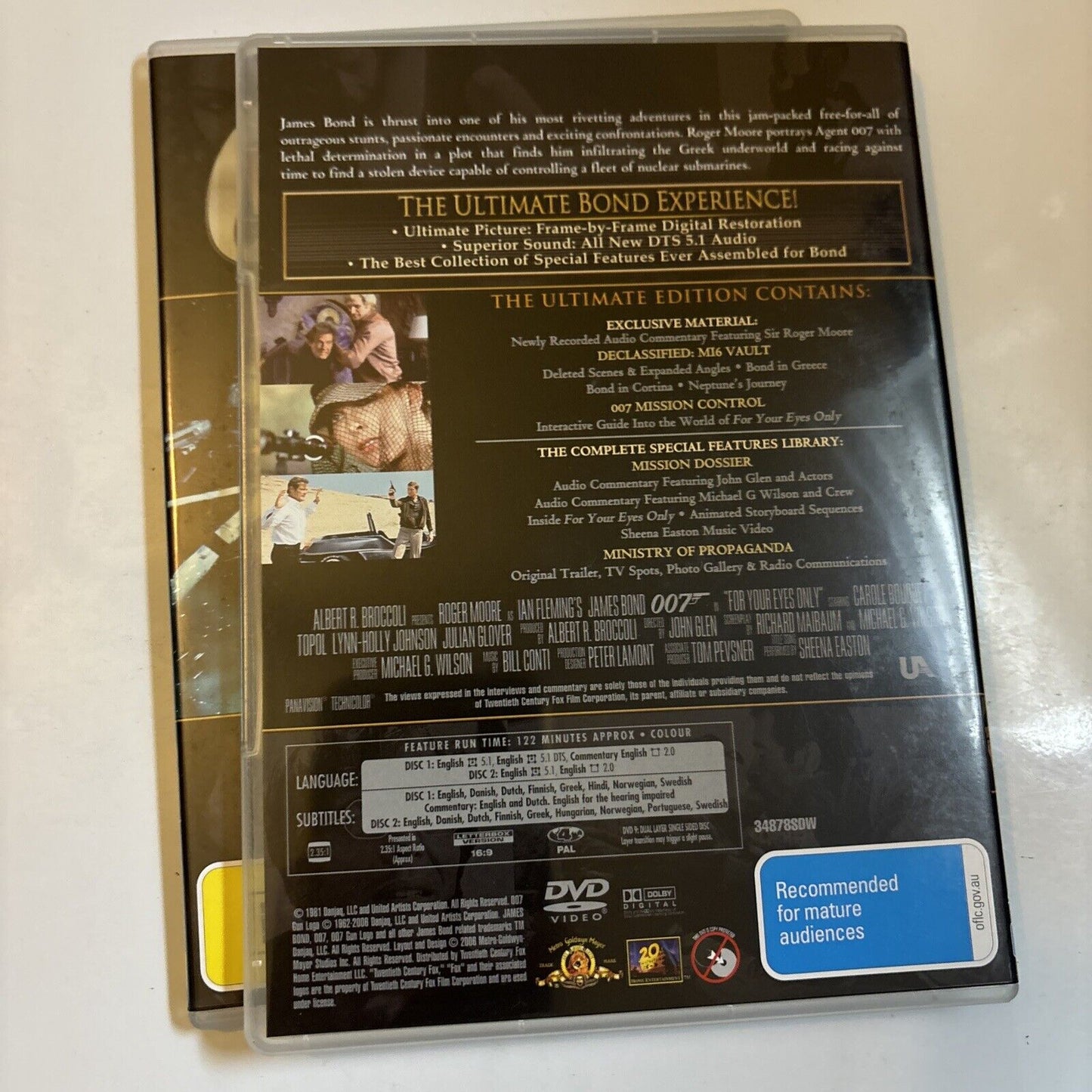 Roger Moore Ultimate 007 Edition - 7 Films (DVD, 1973, 14-Disc) Region 4